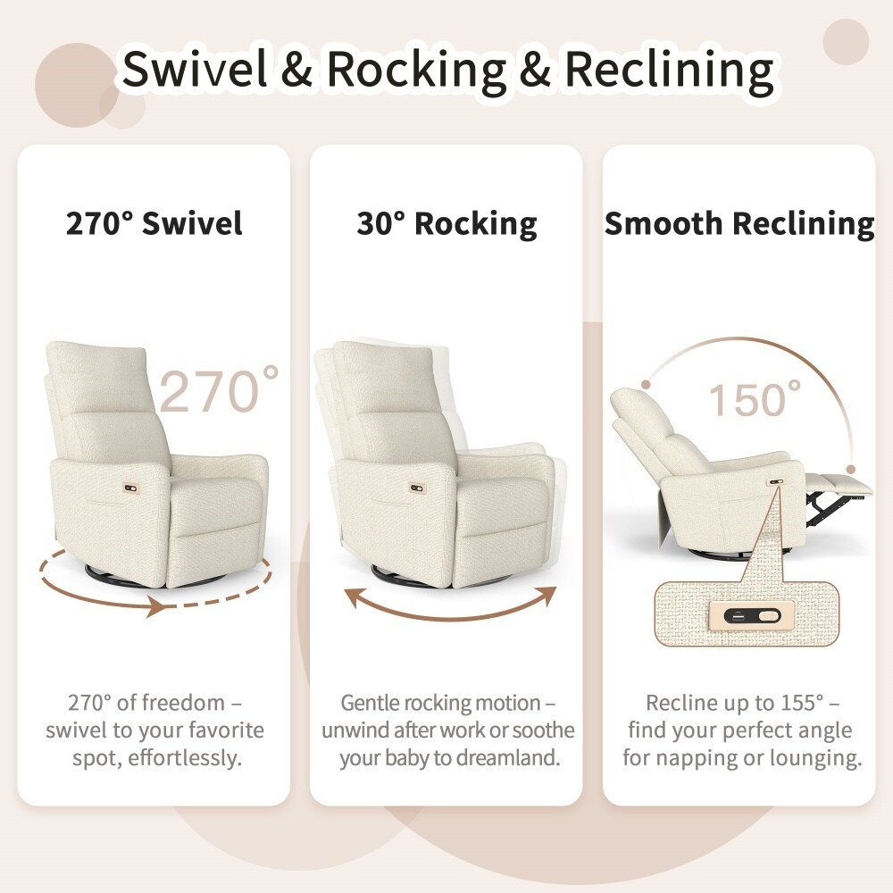 Coolbibila LUMO-RECLINER-BEIGE recliners - View #5