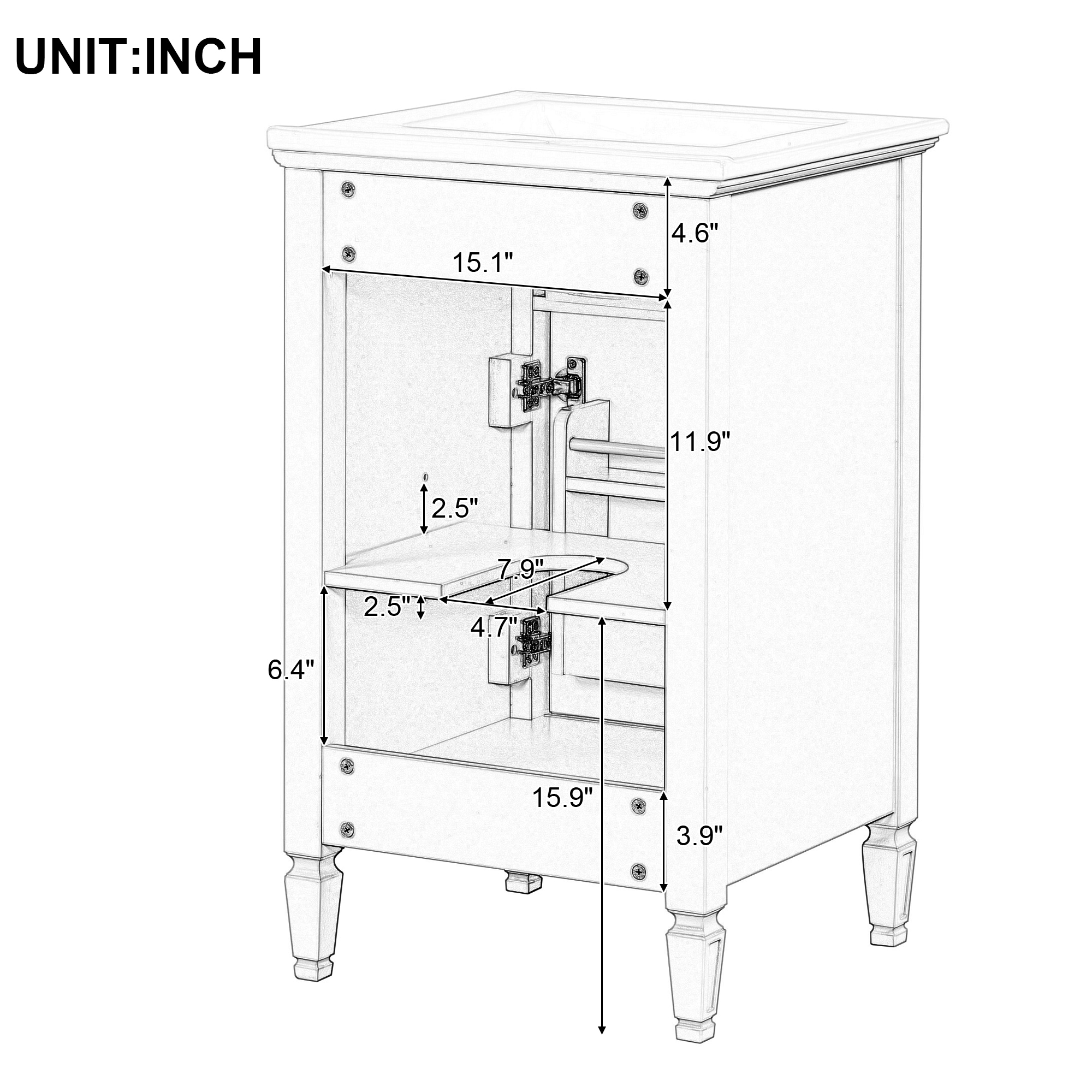 WELLFOR WA918DH Bath-Vanity-Combo - View #6
