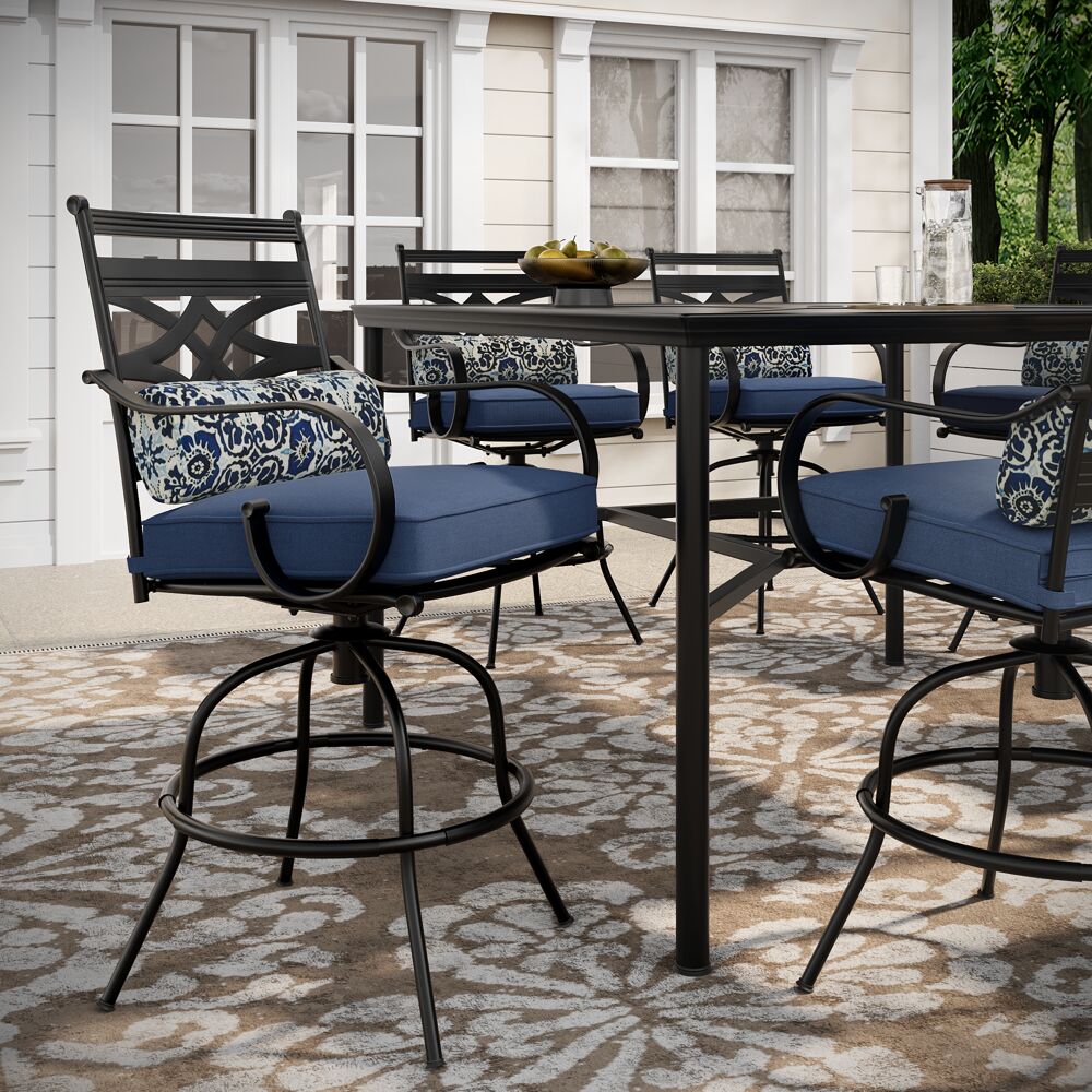 Hanover MCLRDN9PCBRSW8-NVY Patio-Dining-Sets - View #10
