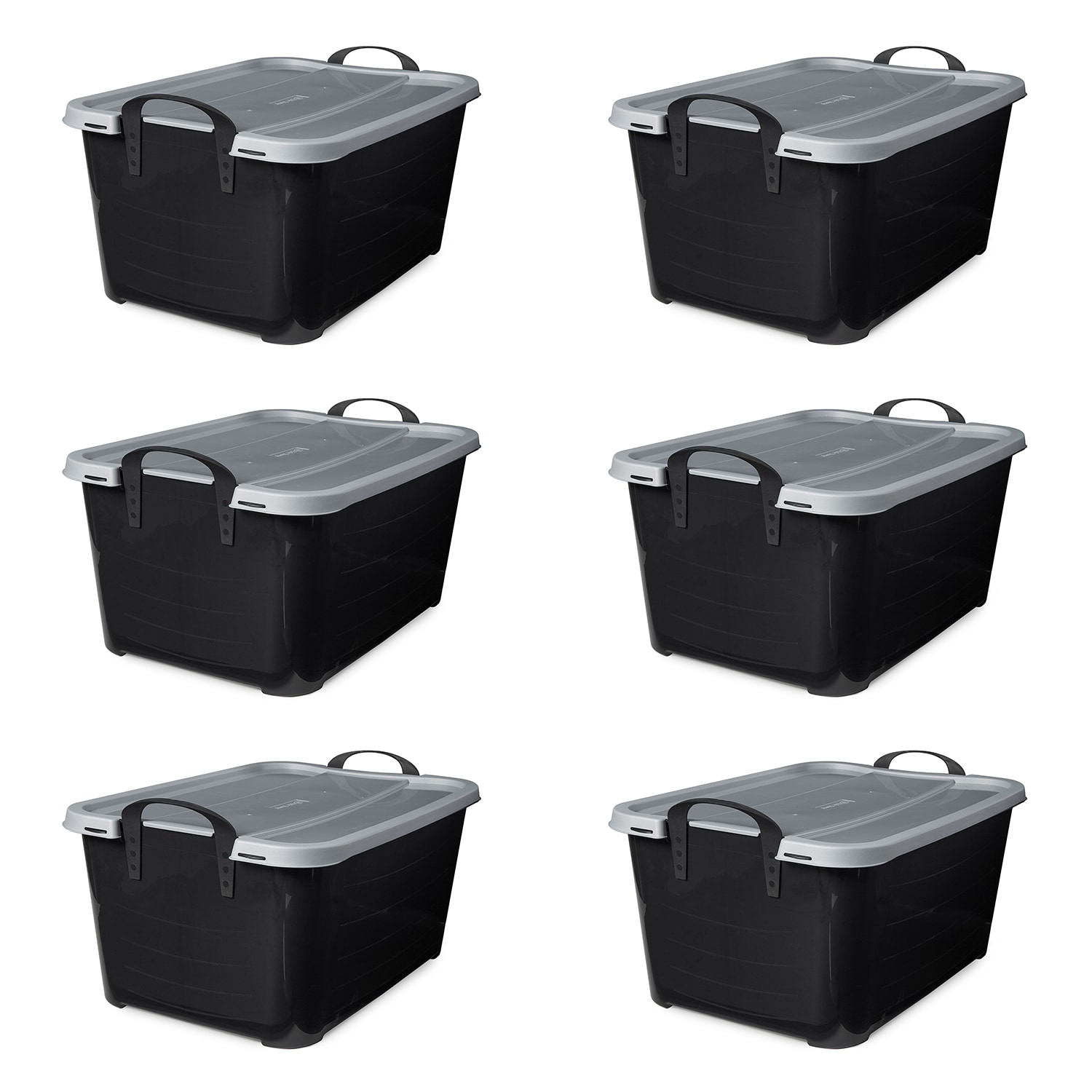 Rubbermaid 2-Pack Large 24-Gallons Black Weatherproof Heavy Duty Tote with  Latching Lid in the Plastic Storage Containers department at