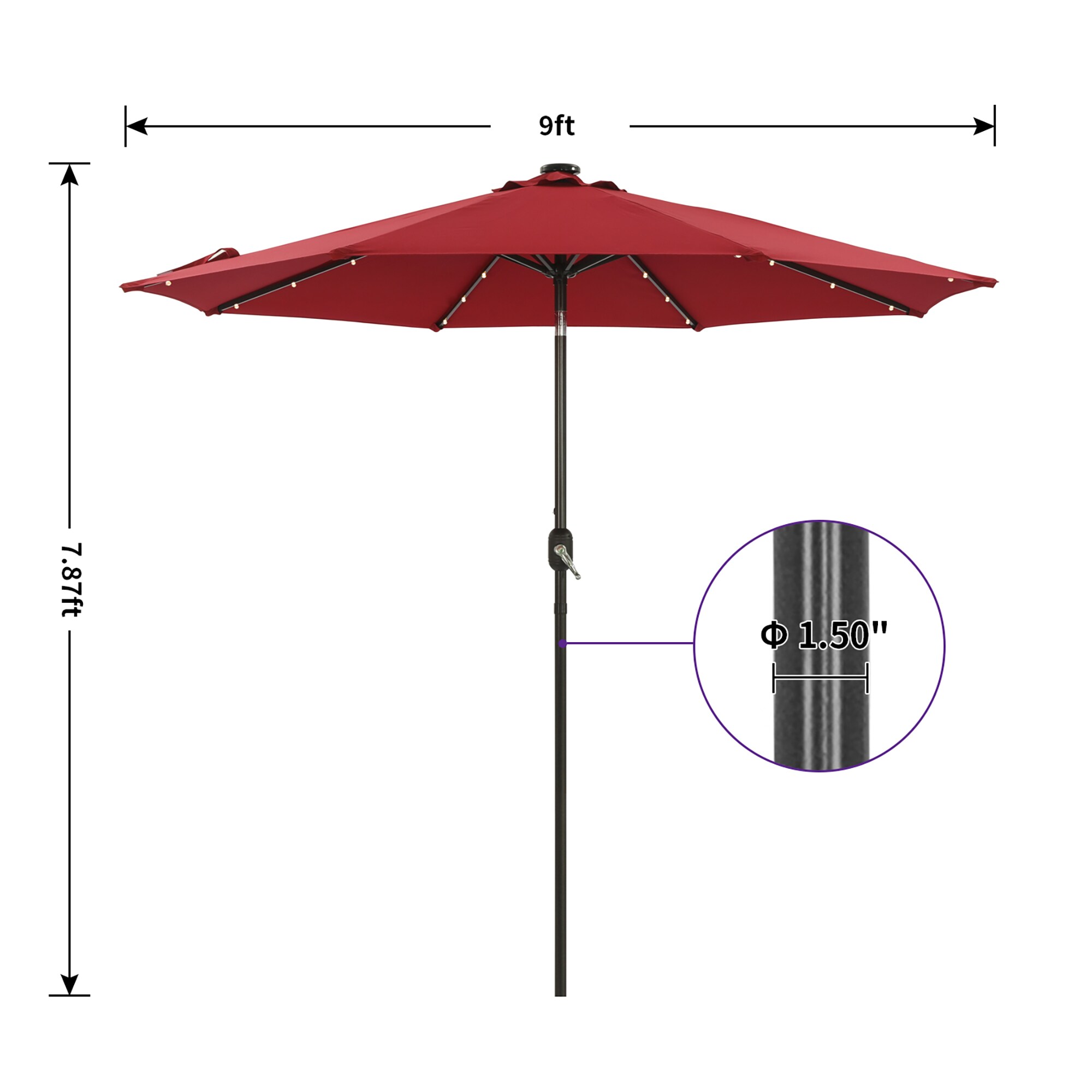 CASAINC WFSM-LED270RD Umbrellas-2 - View #8