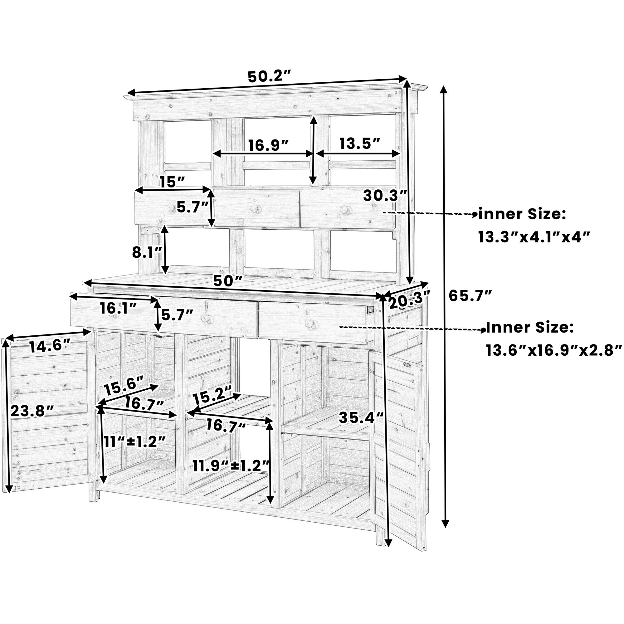 Afoxsos LAF0206P07 Potting-Benches - View #5