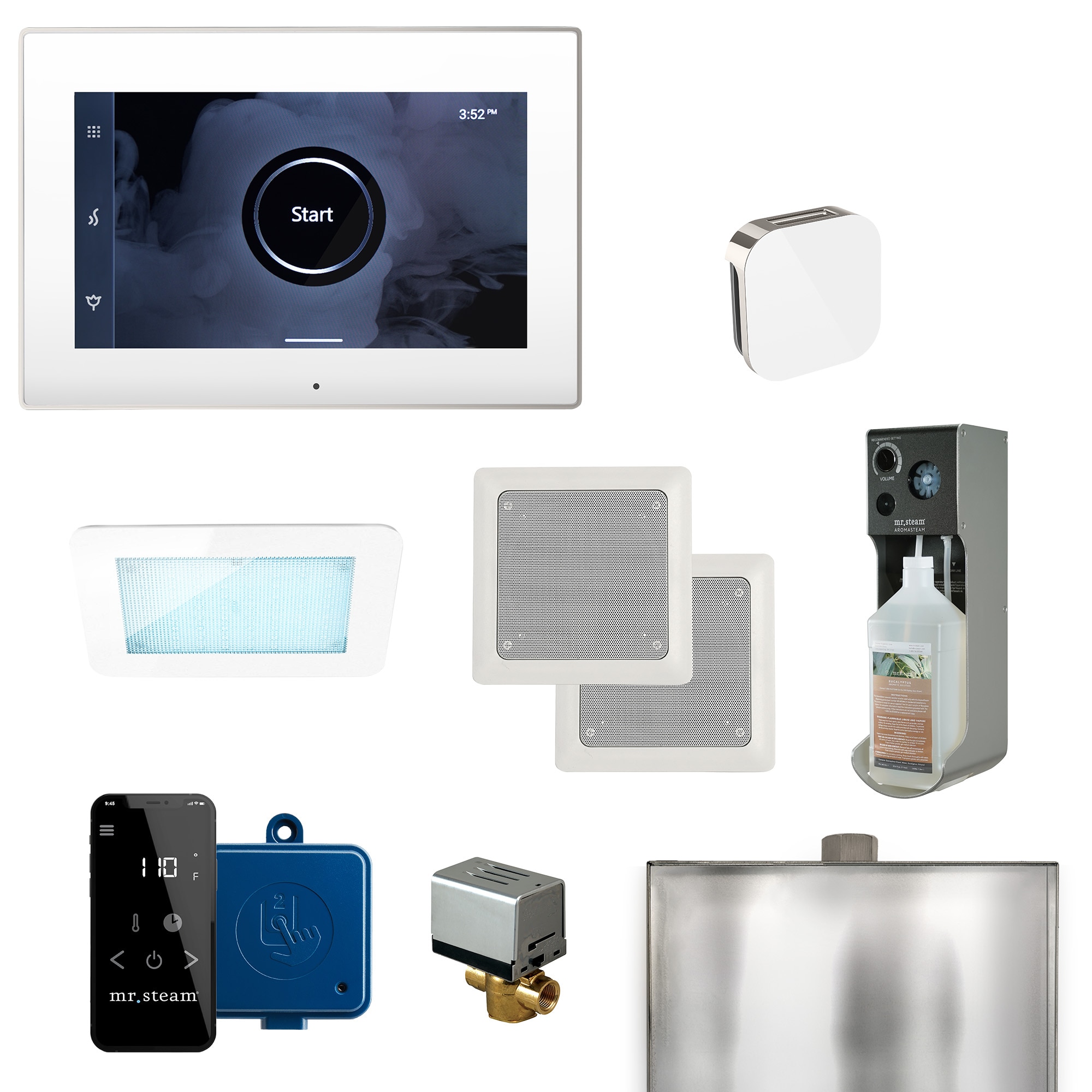 Mr. Steam XDRMWHPN 492-watt White Polished Nickel Steam Generator Control Kit