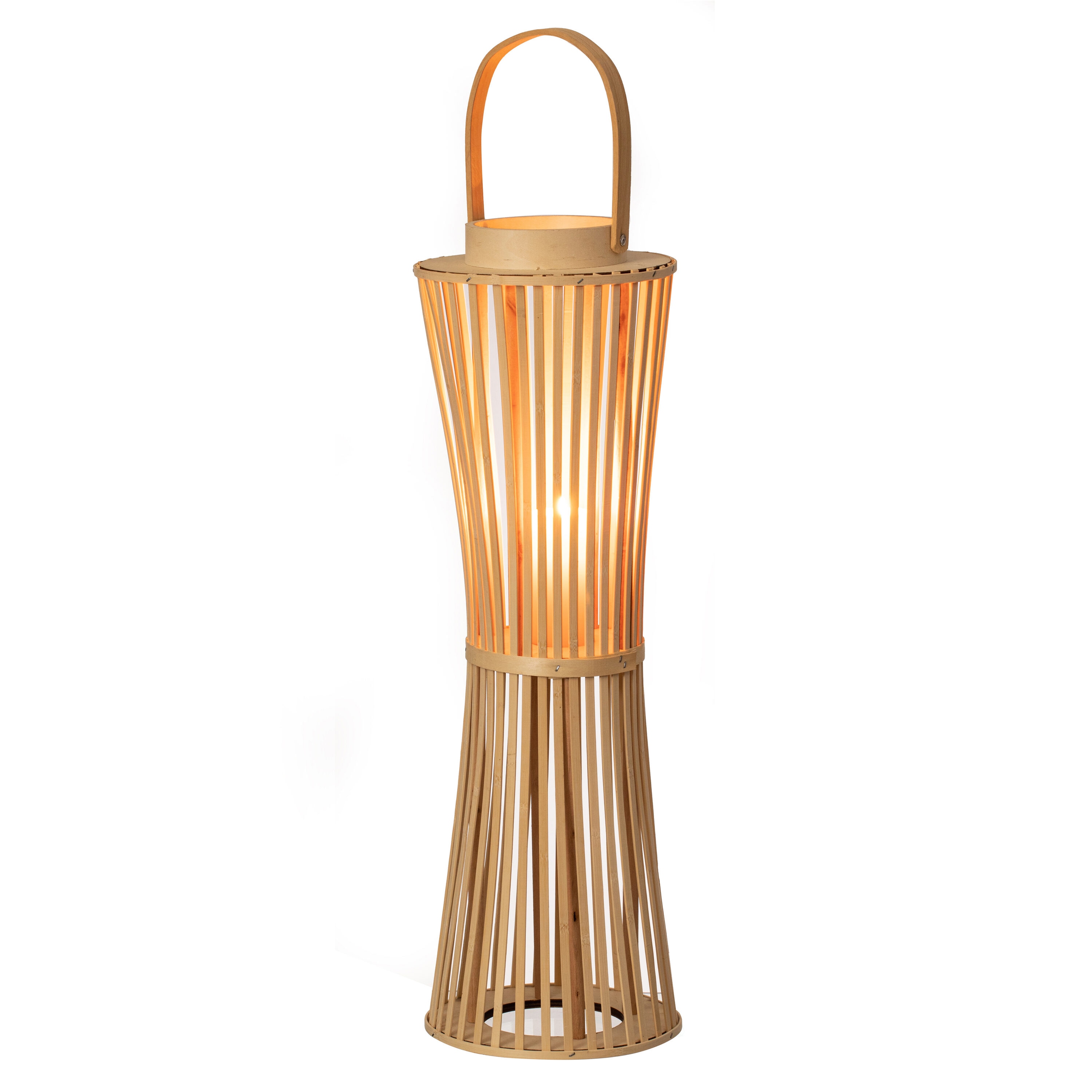 Wickerwise 1 Candle Wood Lantern Candle Holder