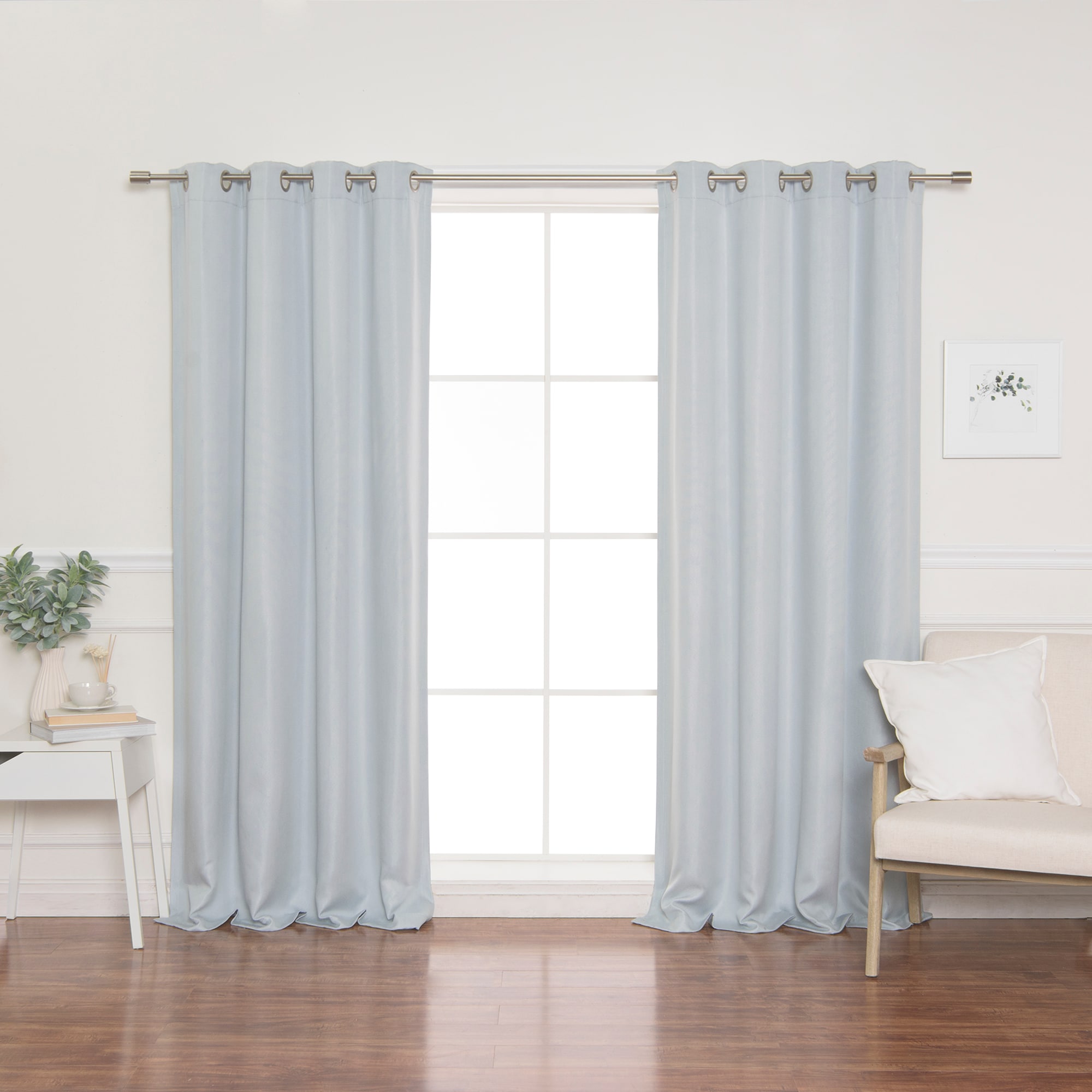 Best Home Fashion JC-05-GS-84-VAPOR 84-Inches Vapor Blackout Grommet Curtain panel pair