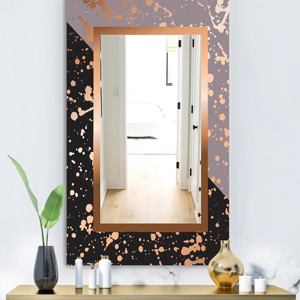 Designart Designart Mirrors 39.4-in W x 39.4-in H Gold Polished ...