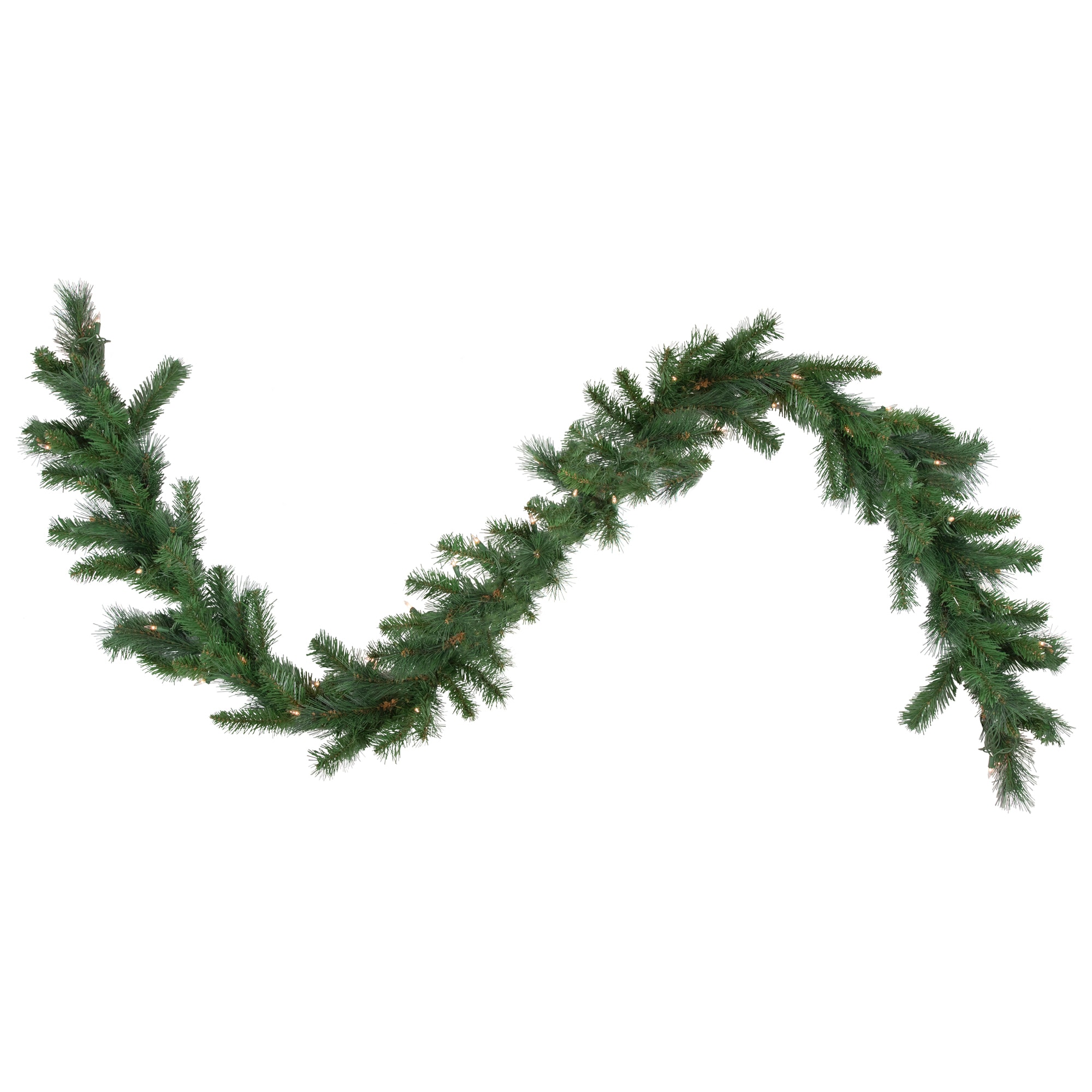 Northlight 34865234 Indoor/Outdoor Pre-lit Electrical outlet 9-ft Pine Artificial Garland Clear Incandescent Lights