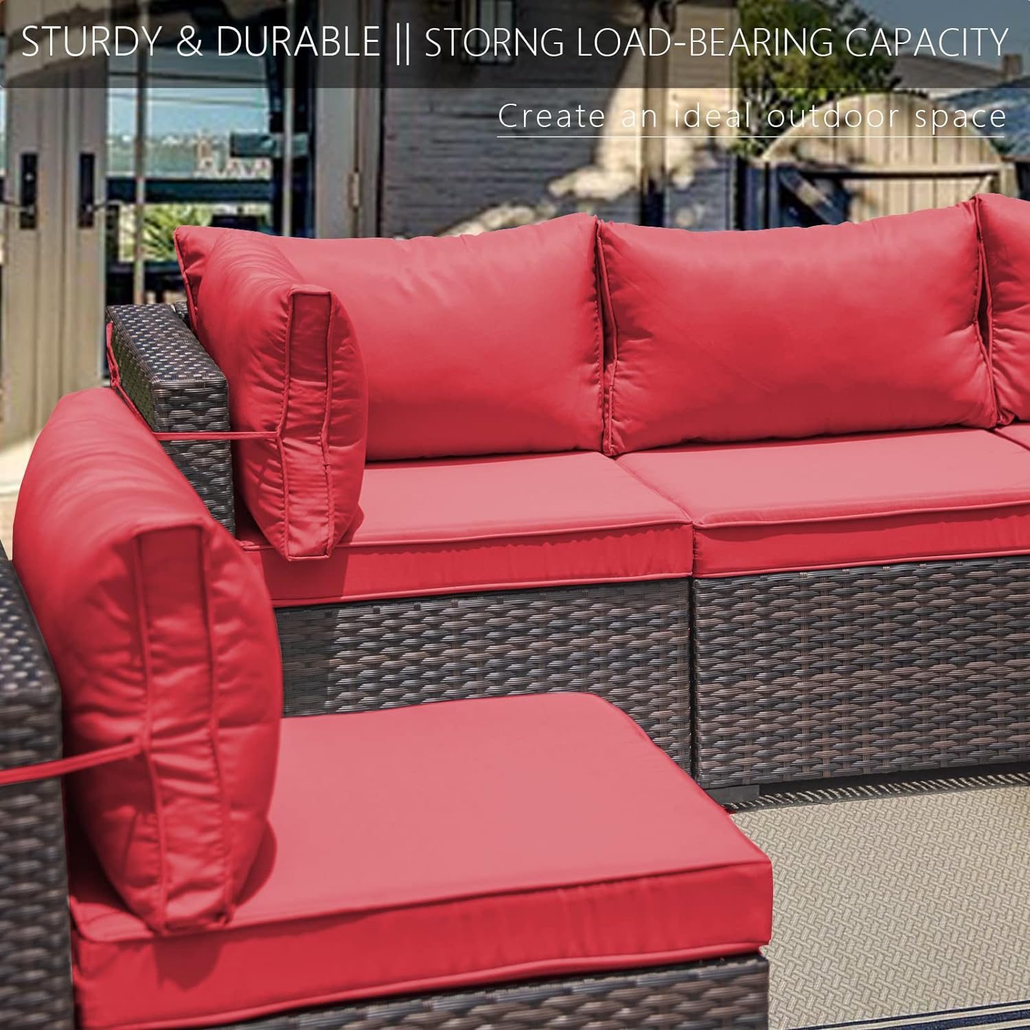 ALAULM LS-7PCS-RED Patio-Conversation-Sets - View #4