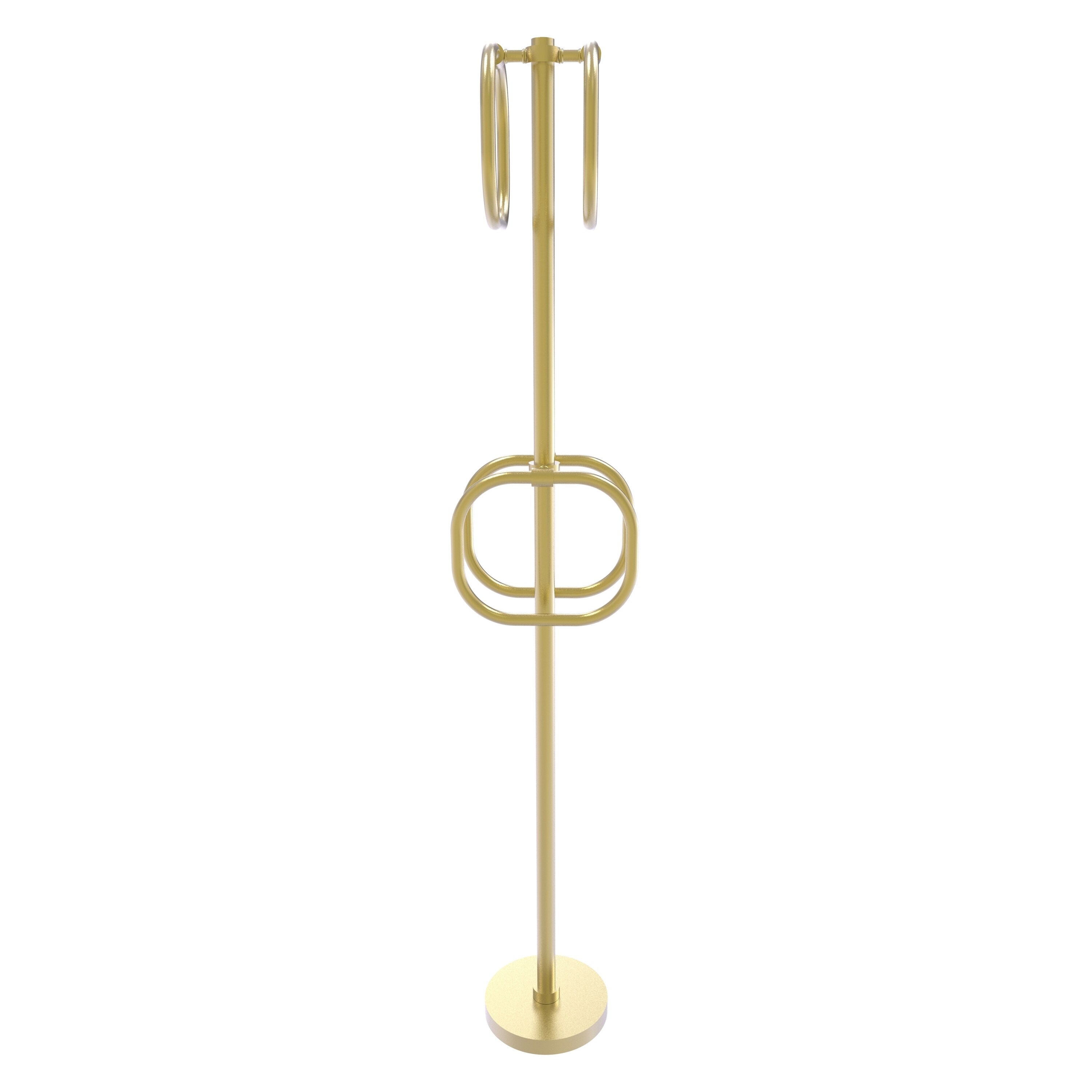Allied Brass TS-40-SBR Satin Brass Freestanding floor Single Towel Ring