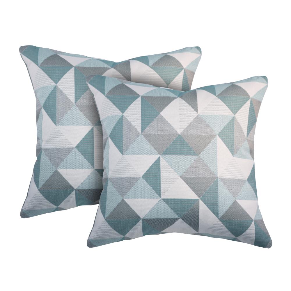 Astella KT2-TP18-FA14 Pacifica 2-Pack Geometric Ruskin Lakeside Square Throw Pillow