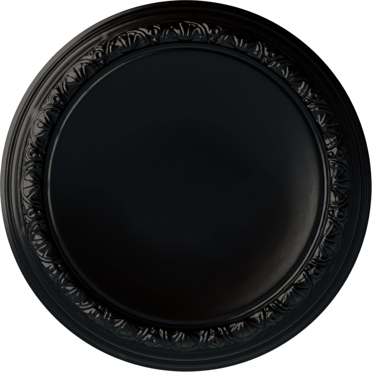 Ekena Millwork CM19CABLF Carlsbad 19.5-in W x 19.5-in L Painted Jet Black Polyurethane Whole Ceiling Medallion