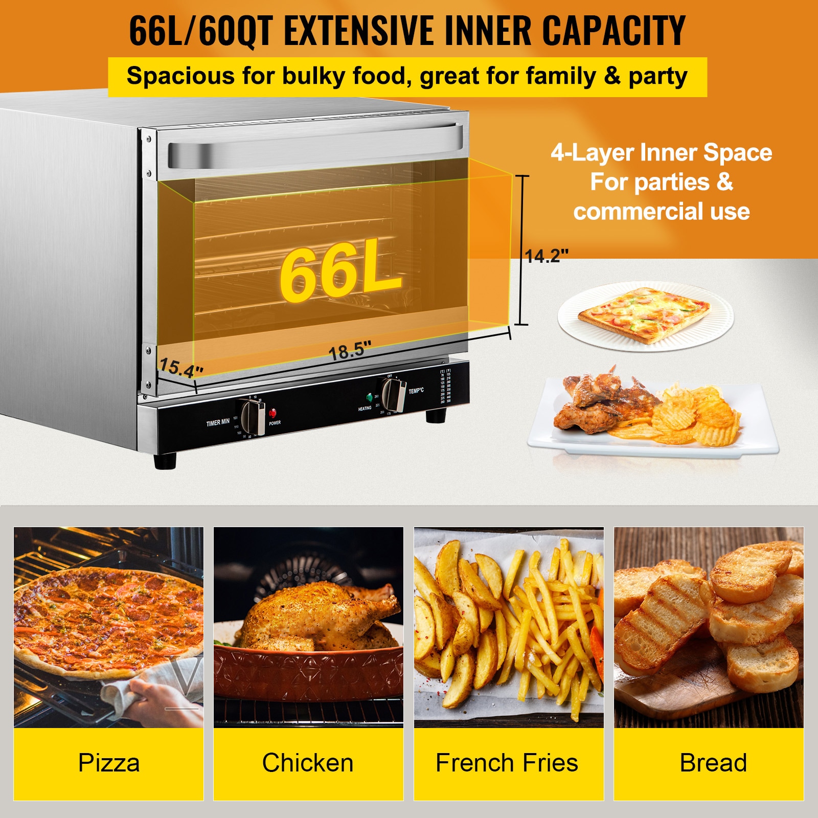 VEVOR RFXHLM68L110V42FZV1 Swall-Elec-Oven - View #4