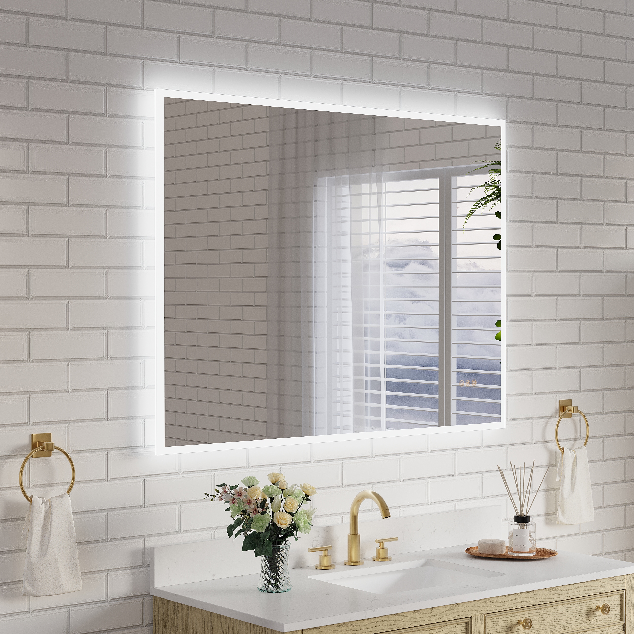 WELLFOR W10MRL4836 Framed-Bath-Mirrors - View #4