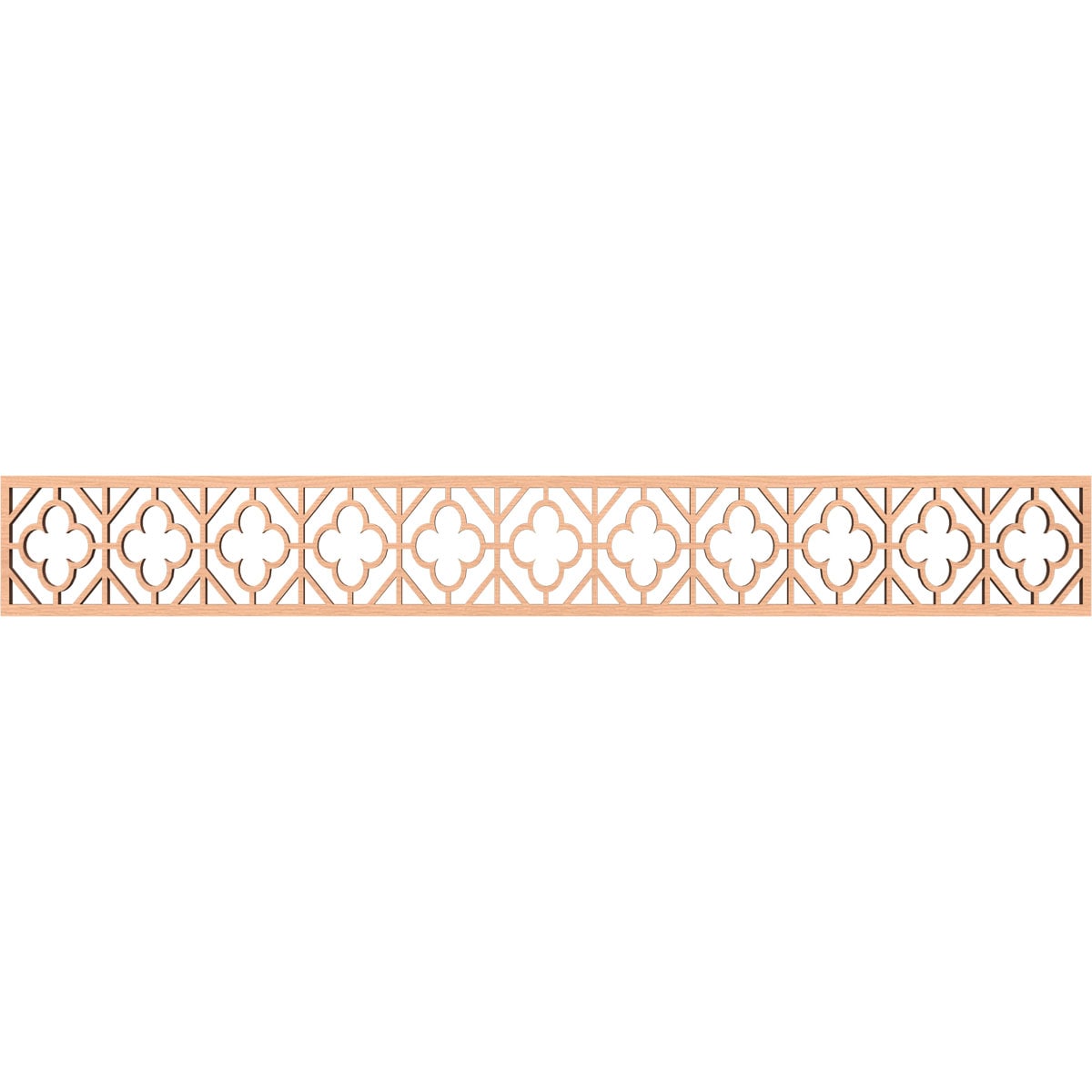 Ekena Millwork MLDB06X46HAZAL Hazelton Fretwork Flat Trim 6-in x 3.86-ft Alder Brown Unfinished 2155821 Pierced Wall Panel Moulding