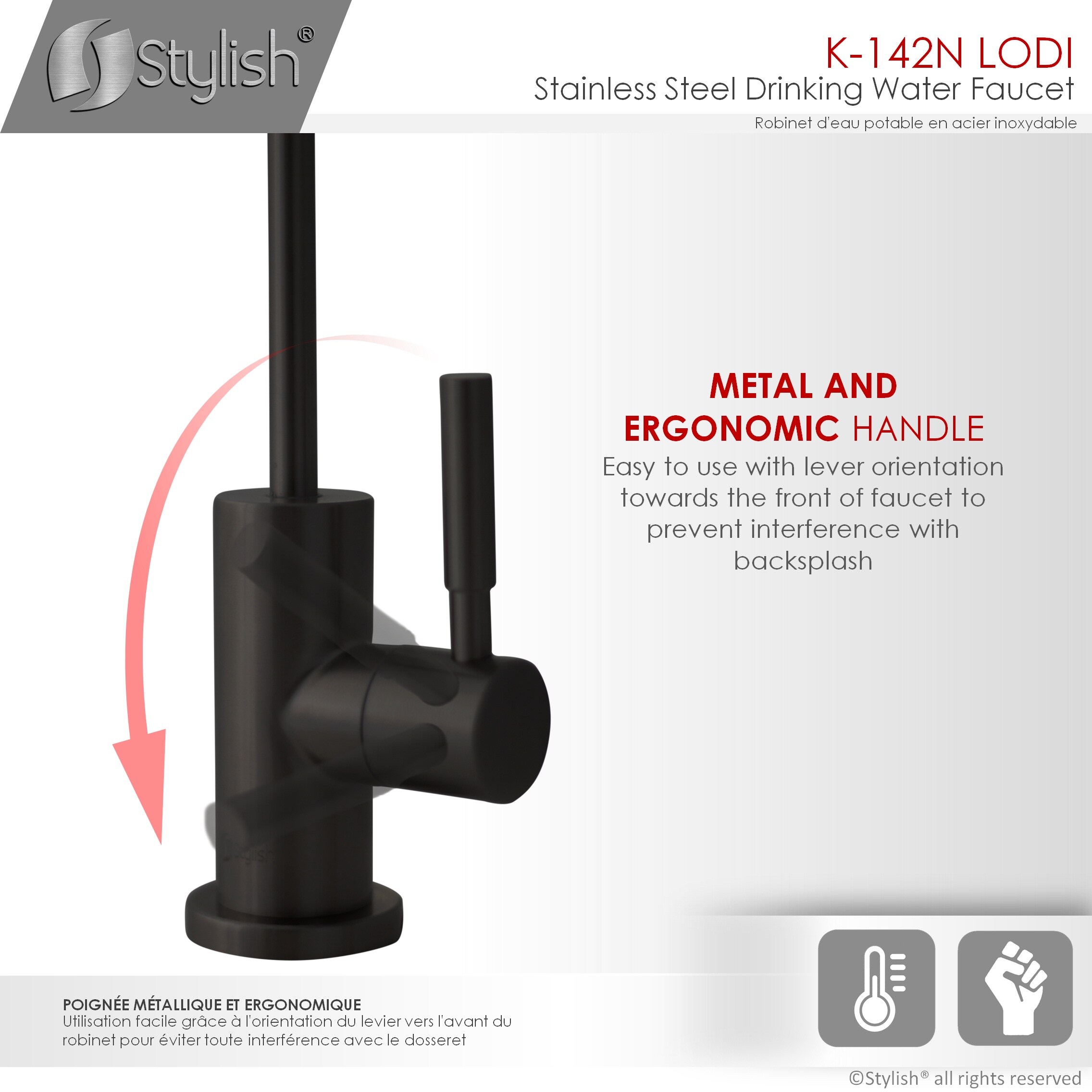 Stylish K131NK142N Kitchen-Faucets - View #3