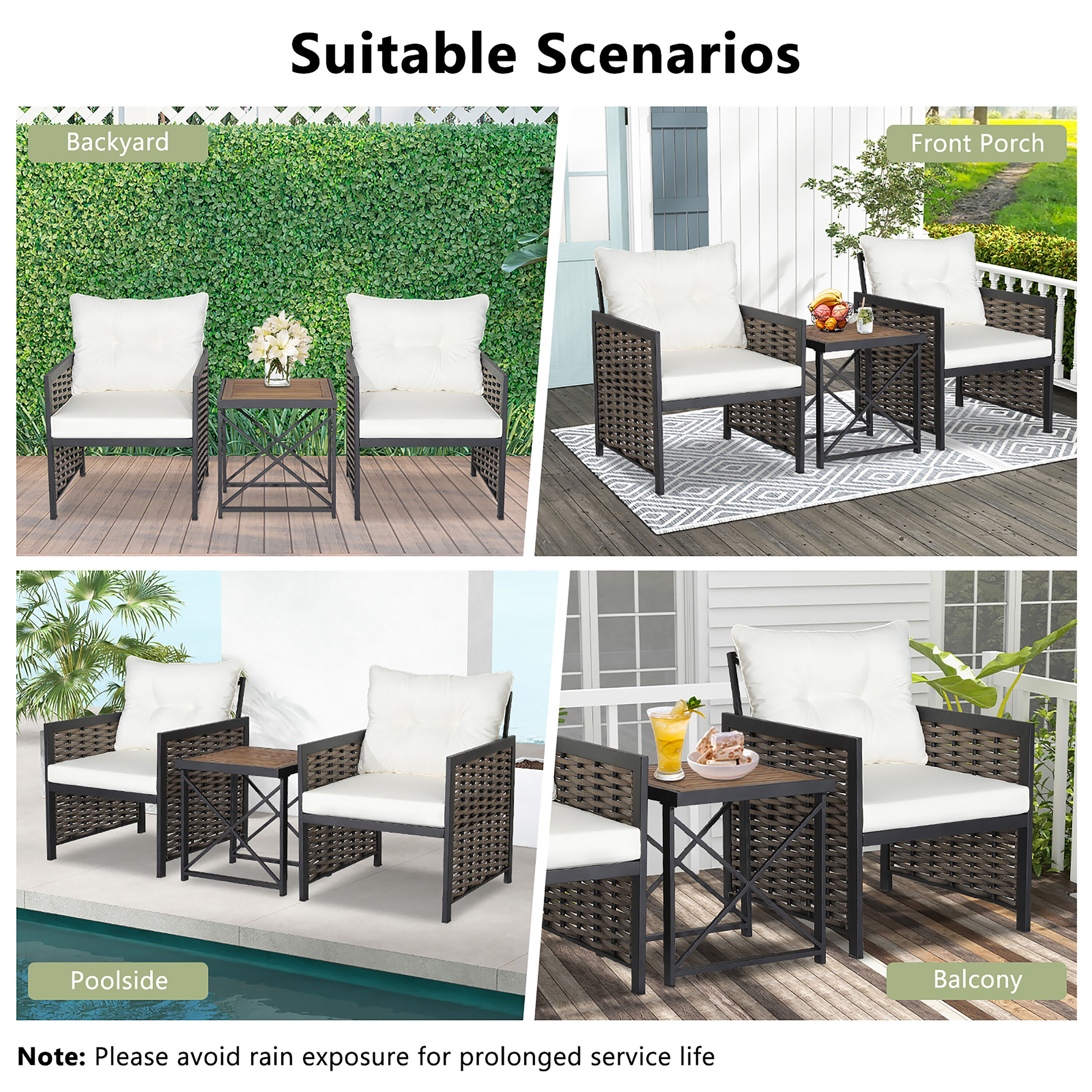 Costway HW70686WH Patio-Conversation-Sets - View #5