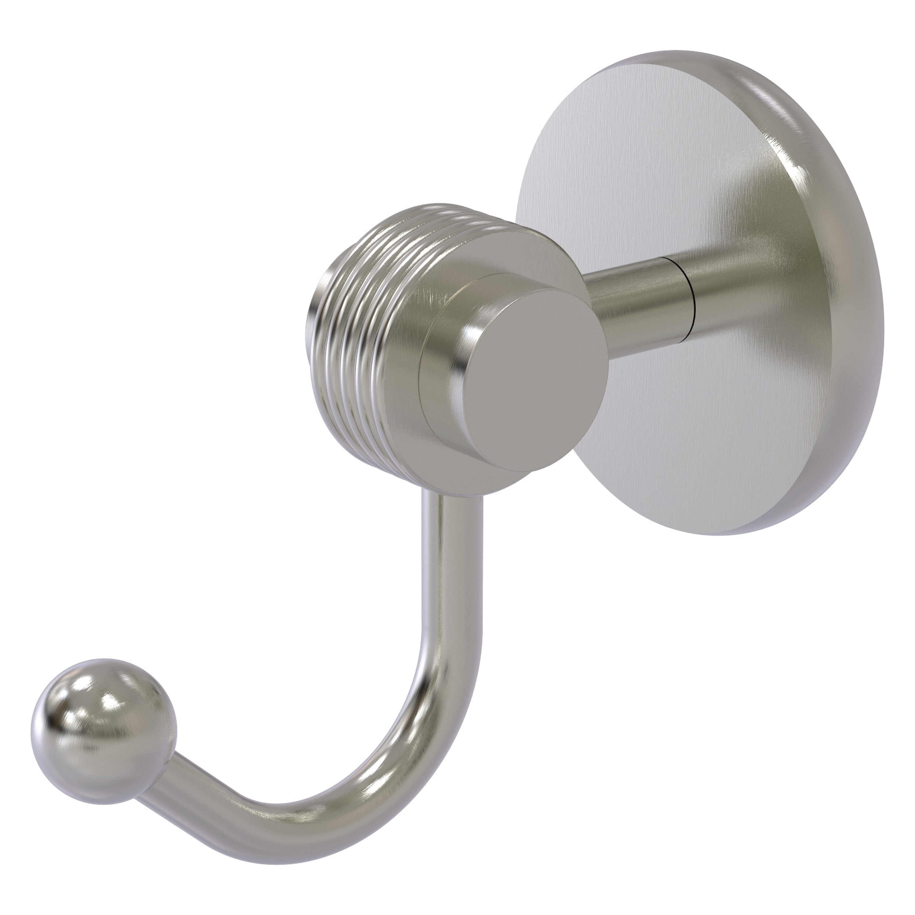 Allied Brass 7220G-SN Satellite Orbit Two Satin Nickel Single -Hook Wall mount Towel Hook