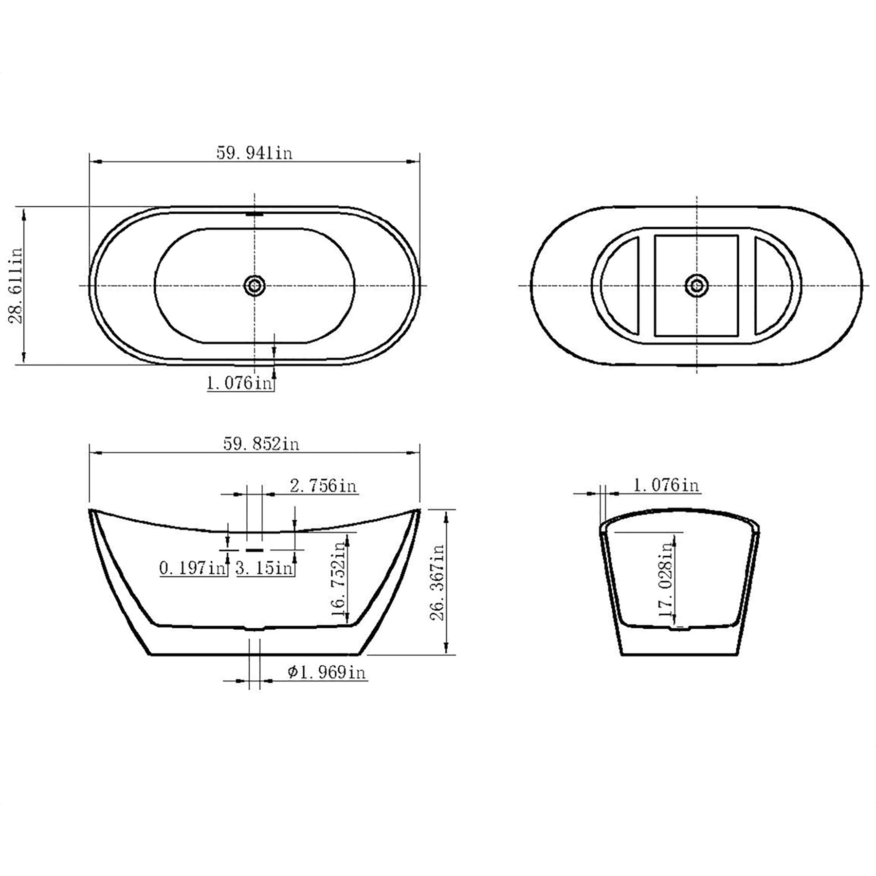 AKDY BT0124-14 bathtubs - View #7