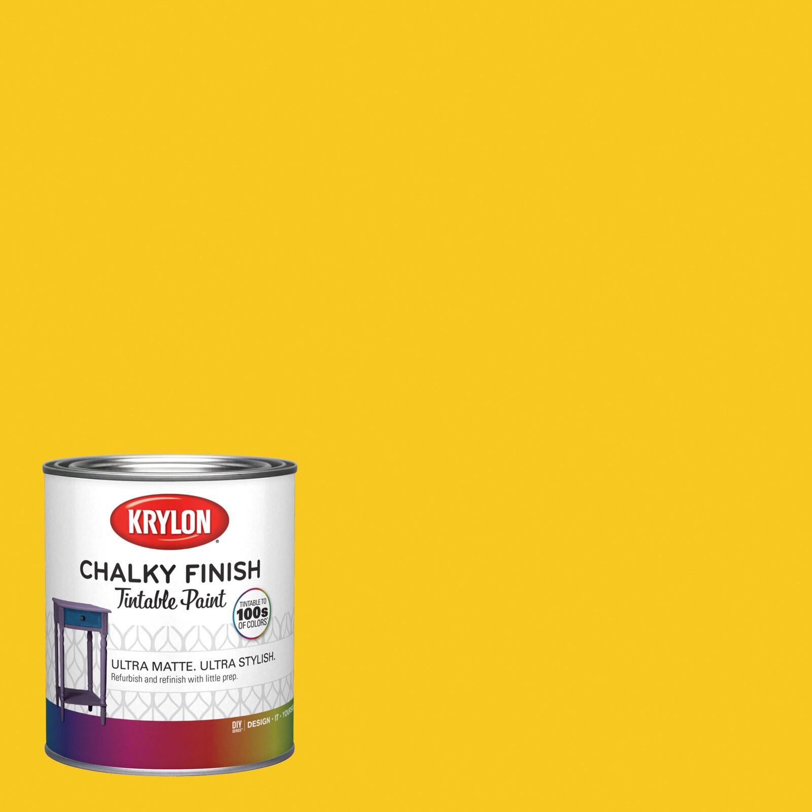 Krylon Classic White Water-Based Chalky Paint (1-Quart) in the