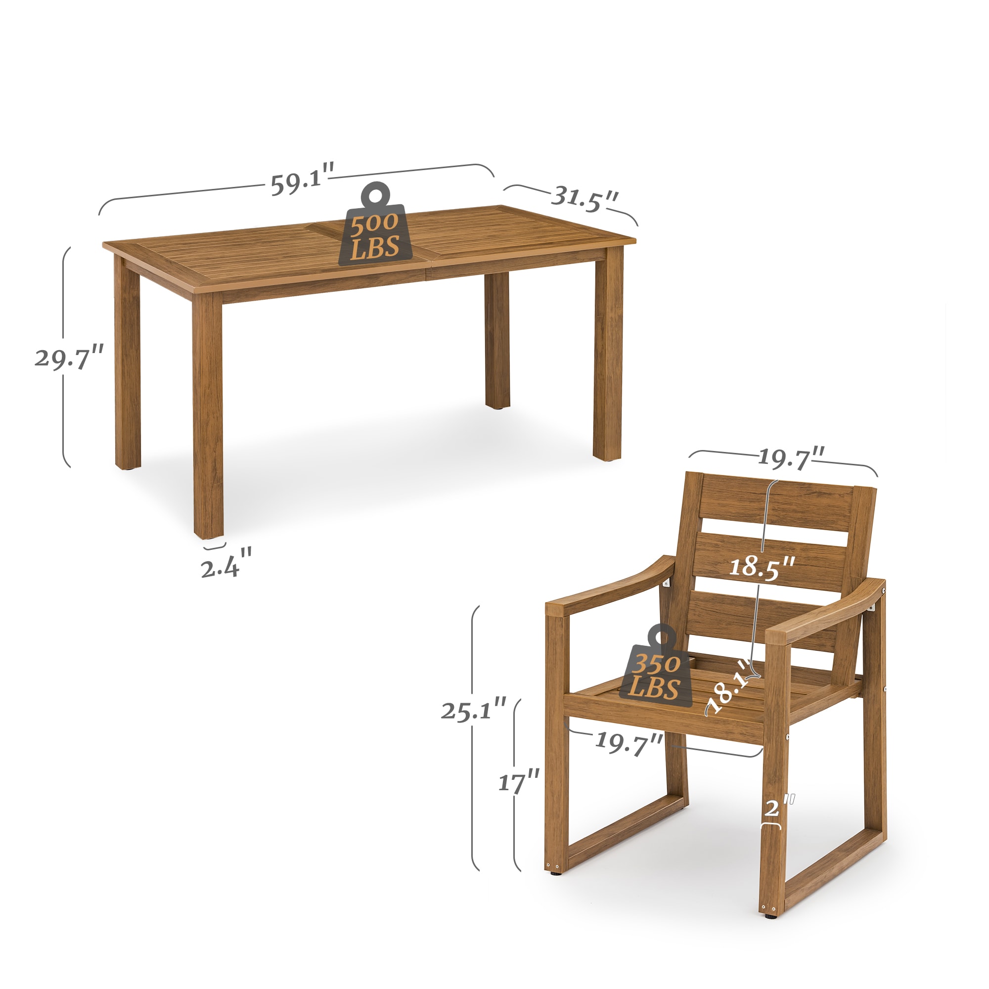LUE BONA ALB23DT0001-200LS Patio-Dining-Sets - View #9
