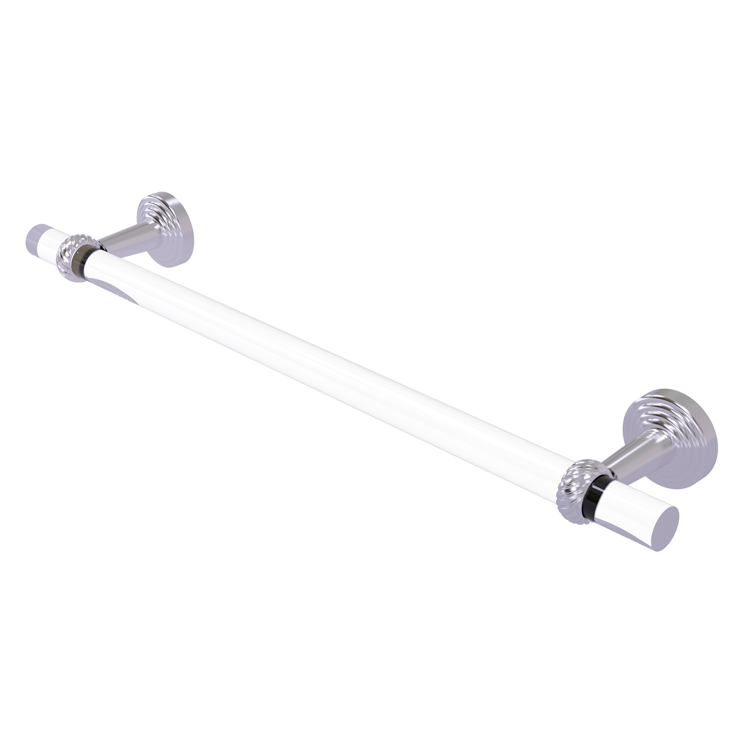 Allied Brass PB-41T-36-SCH Pacific Beach 36-in Satin Chrome Wall mount Single Towel Bar