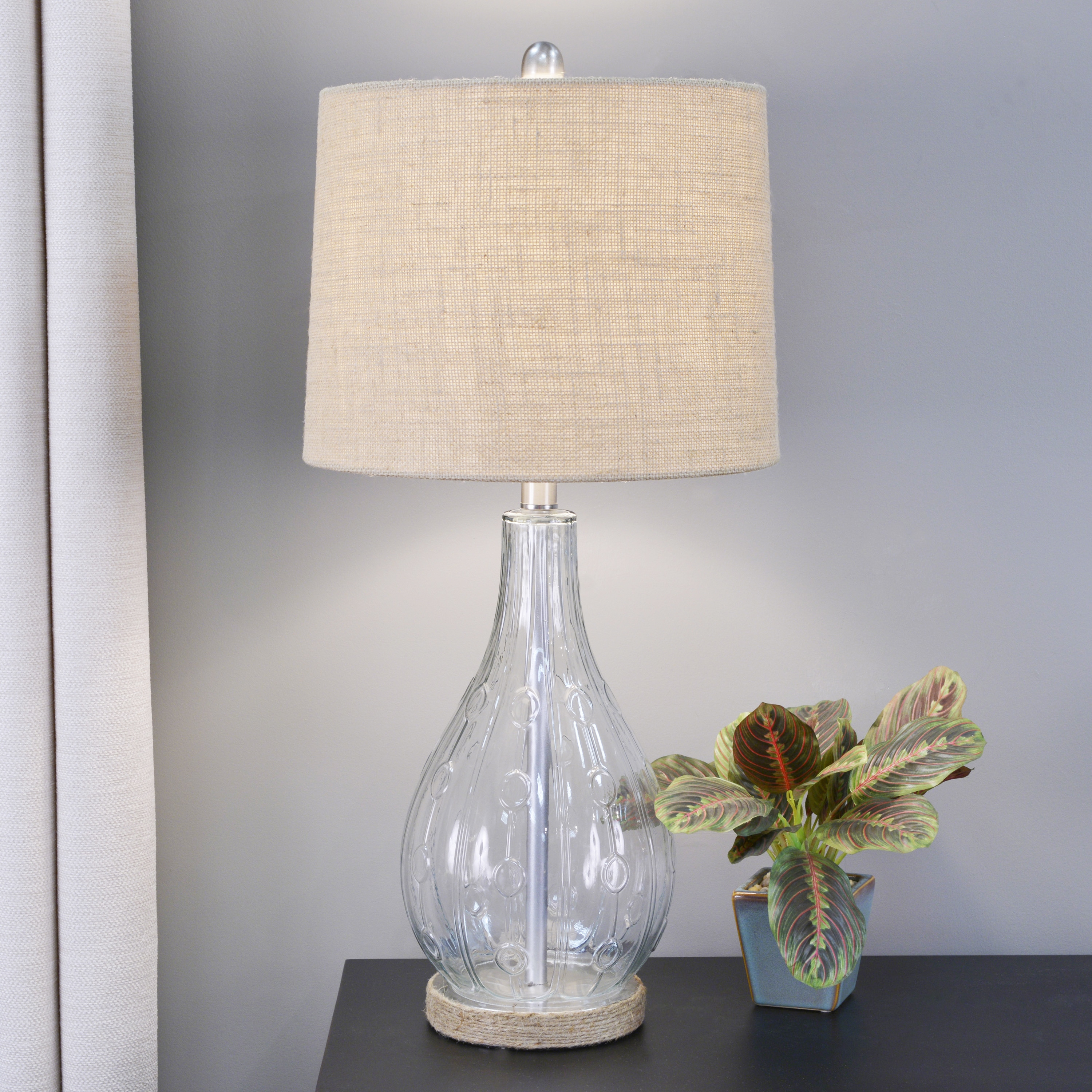 emma embossed glass table lamp