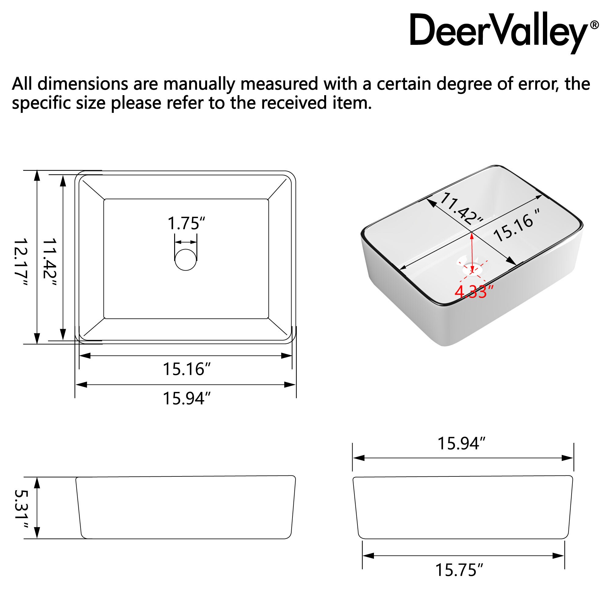 DeerValley DV-1V0317 Bath-Sink - View #9