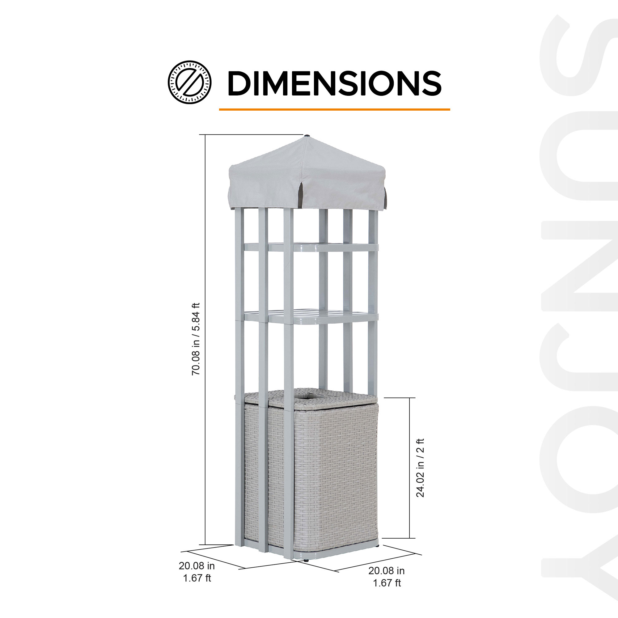 Sunjoy A804001910 Pool-Organization-Storage - View #9