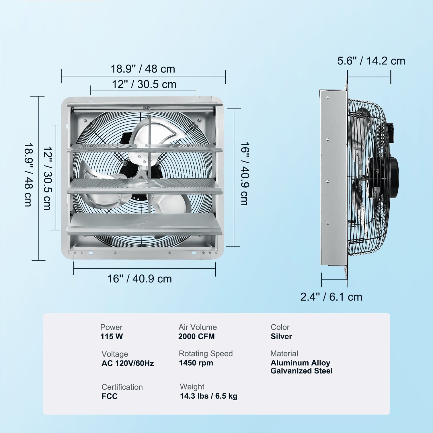 SunJet 6WSC8H3B8R0M Through-Wall-Fans - View #3