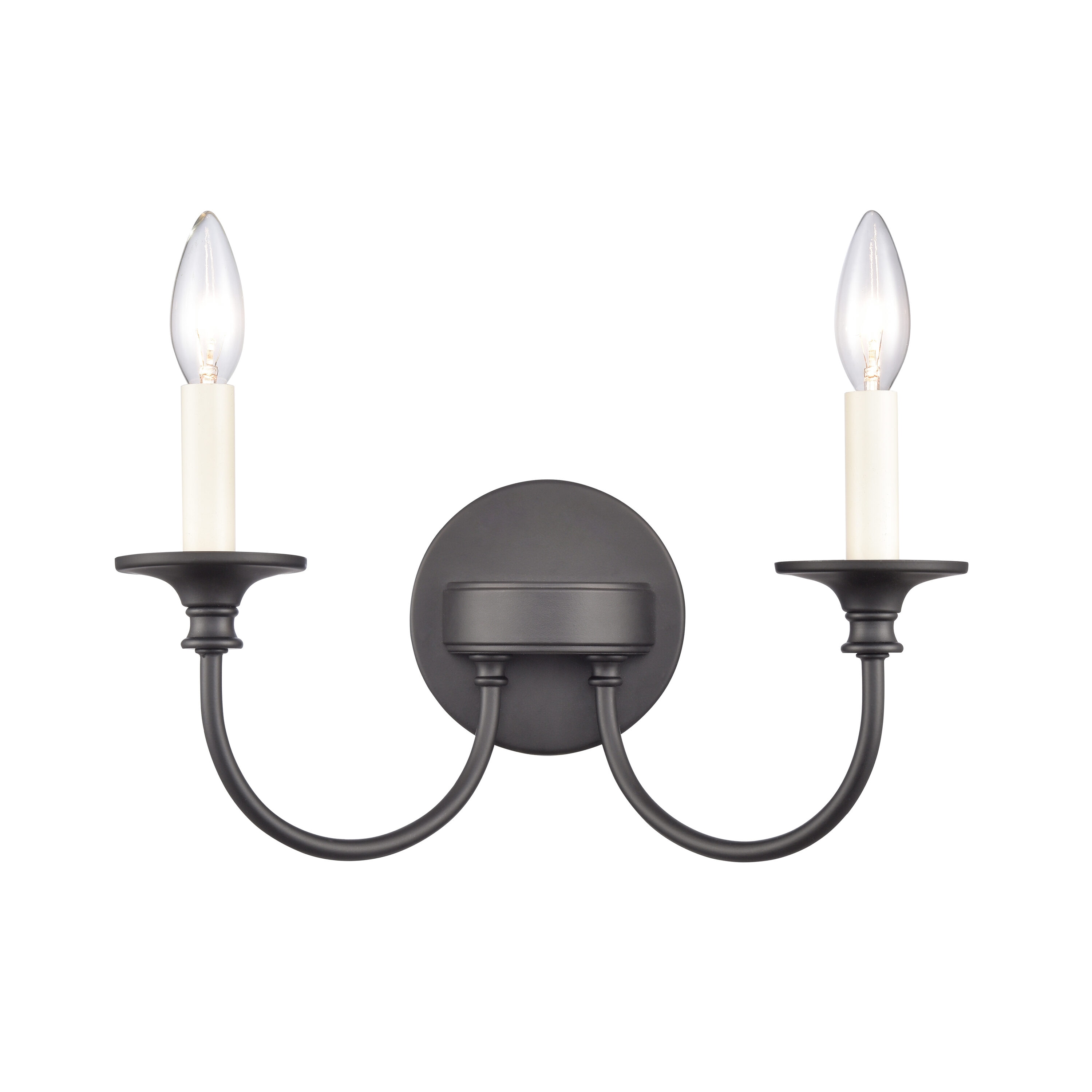 Westmore by ELK Lighting LW-202302010217 Tempe 14-in 2 -Light Matte Black Traditional Vanity light