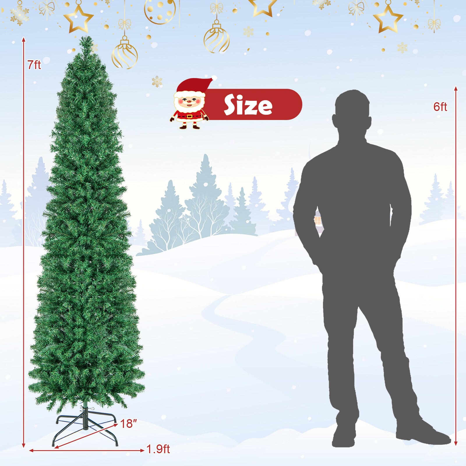 Slickblue D-CO-SU33042MC Artificial-Christmas-Trees - View #3