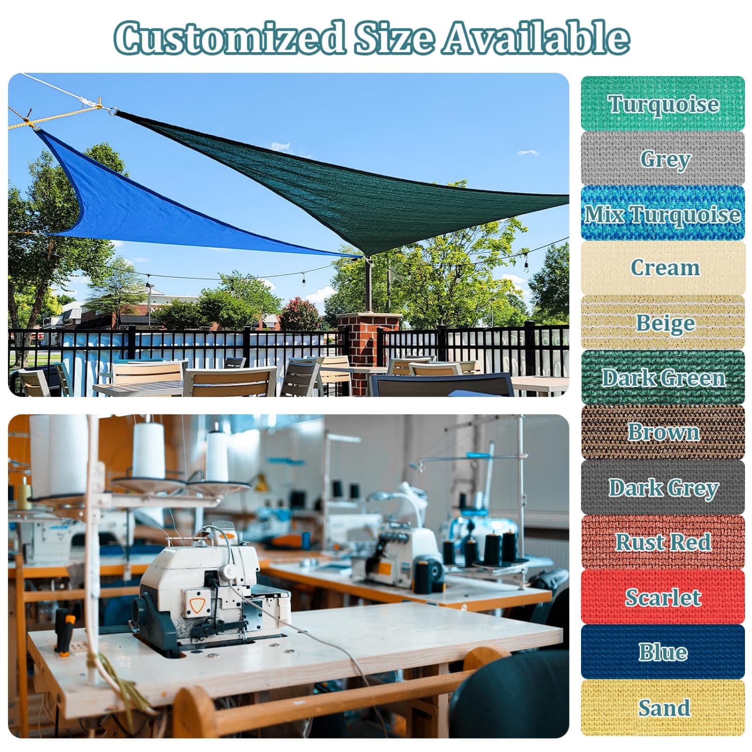 Angel Sar L2ZQYA422SSF11 Shade-Sails-Fabric - View #2