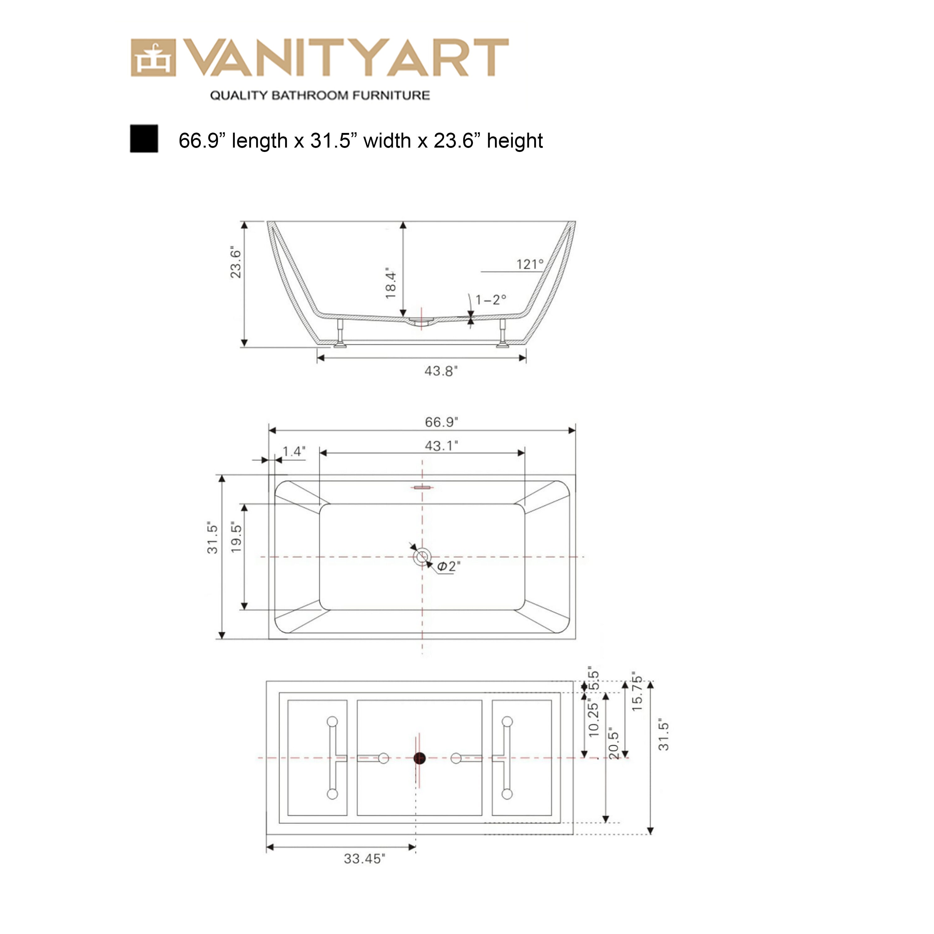 Vanity Art VA6821-PW-L bathtubs - View #11