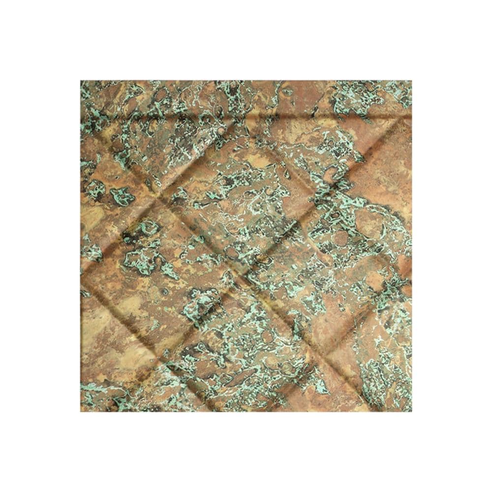 Fasade X5111 Sample 6-in x 6-in Plastic Copper Fantasy Backsplash Panels