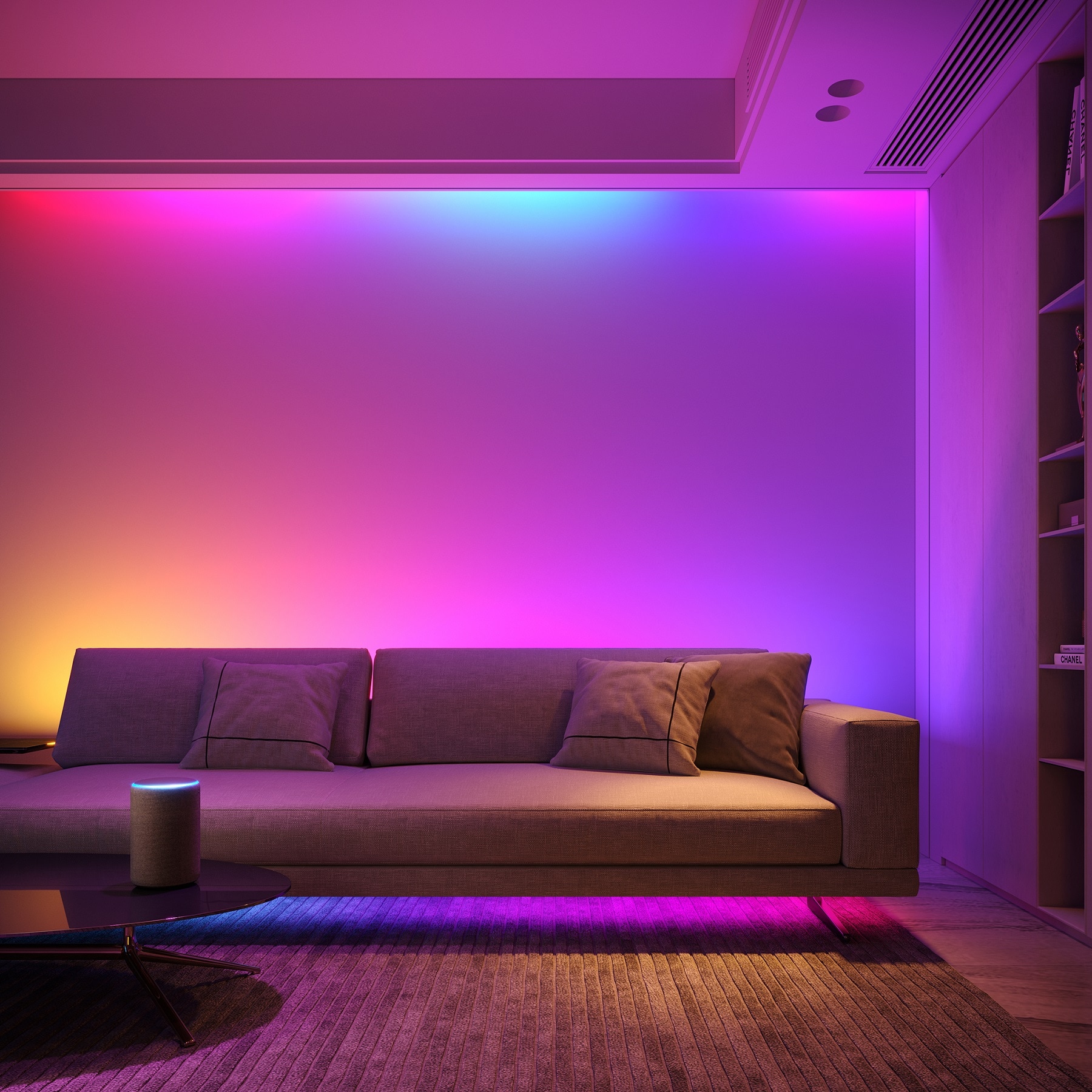 Govee RGBIC LED Smart Strip Light 24.9ft. Wi-Fi + Bluetooth, Color Changing, Dimmable, Energy Efficient, Voice Control