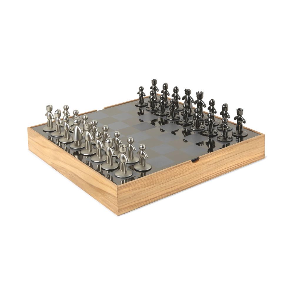 Trademark Games Modern Chess Set - Acrylic Chess Board with 32