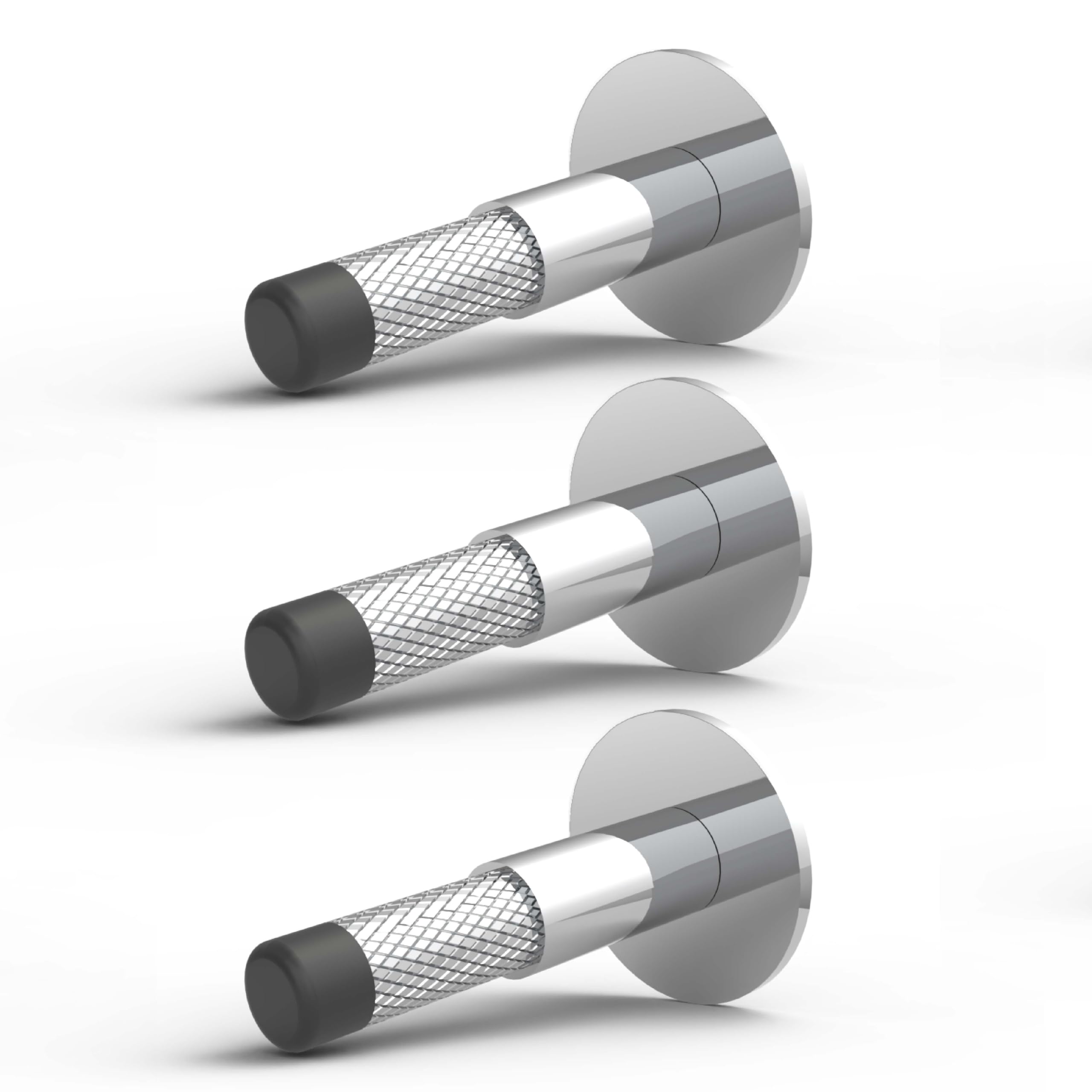 Mega Handles Knurled Baseboard Door Stopper - Heavy Duty Door Stoppers ...