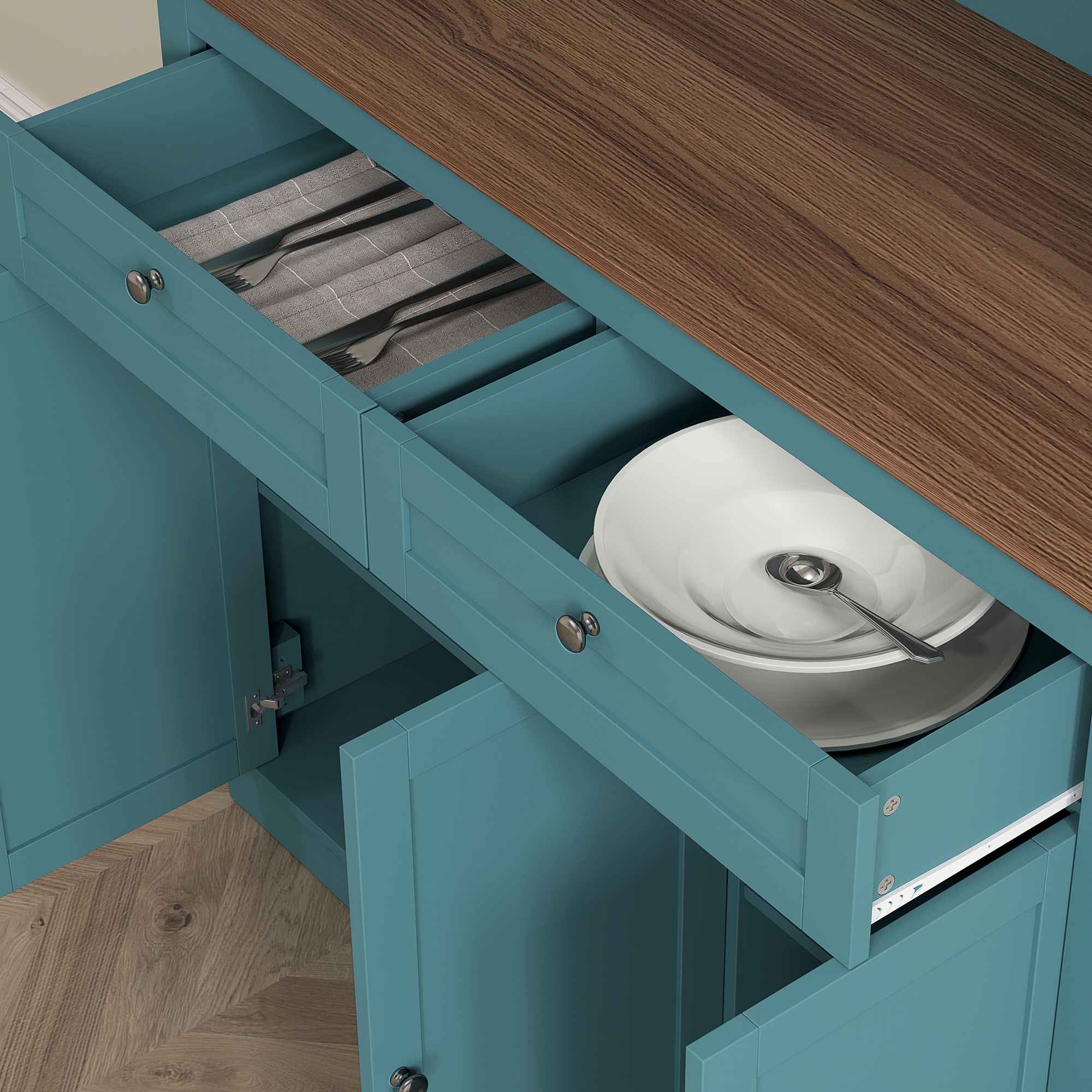 HomCom 83A-068V80GN Pull-Out-Cabinet-Baskets - View #4