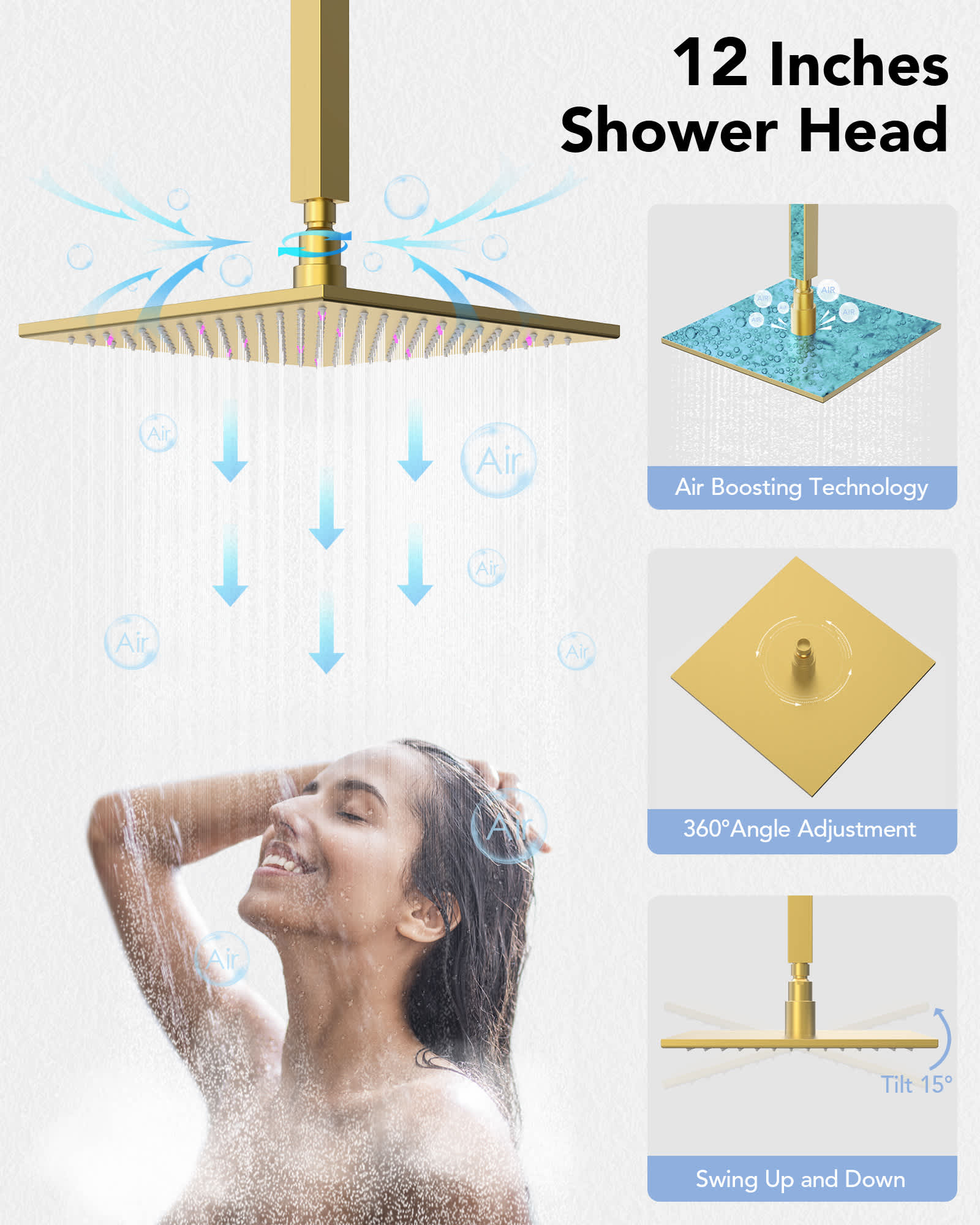EVERSTEIN SFS-1071-GD12 Showerhead-Bar-Panels - View #7