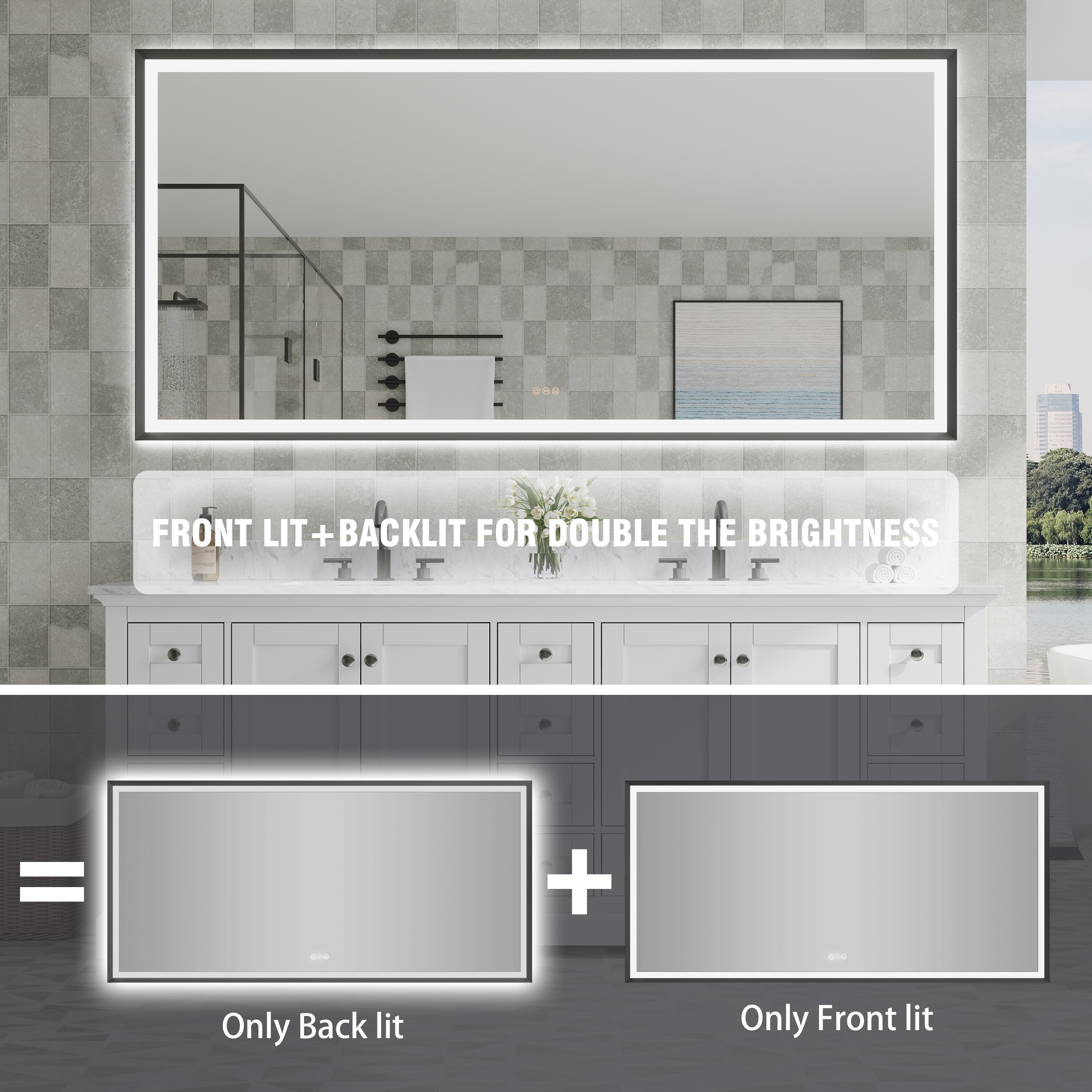 CALVON CLW68440MB Framed-Bath-Mirrors - View #9