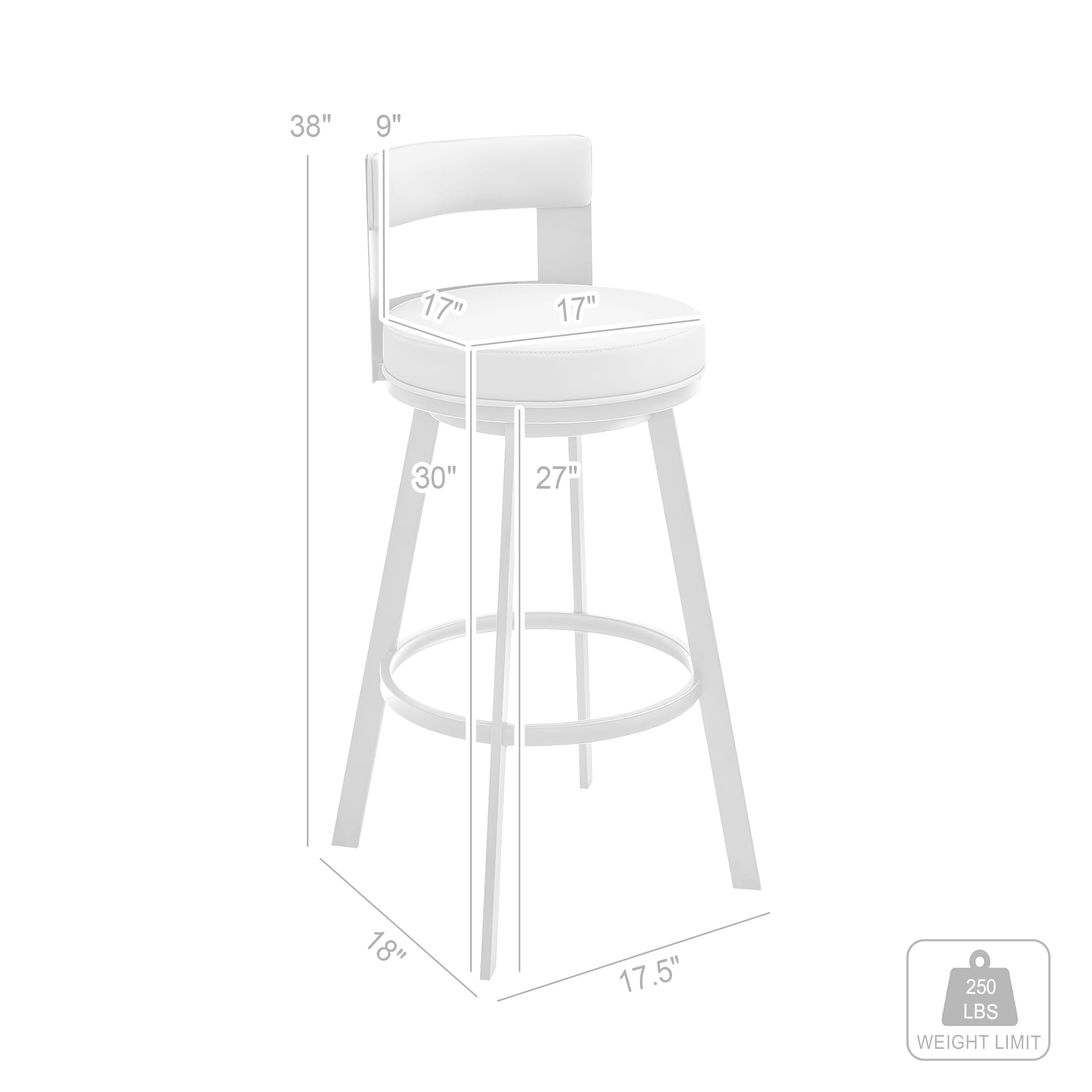 Armen Living LCFLBAJVCHO30 stools - View #9