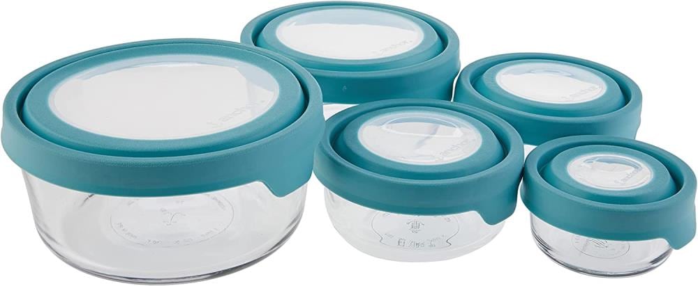 Anchor Hocking 5-Pack Multisize Bpa-free Reusable Food Storage Container  Set with Lid in the Food Storage Containers department at