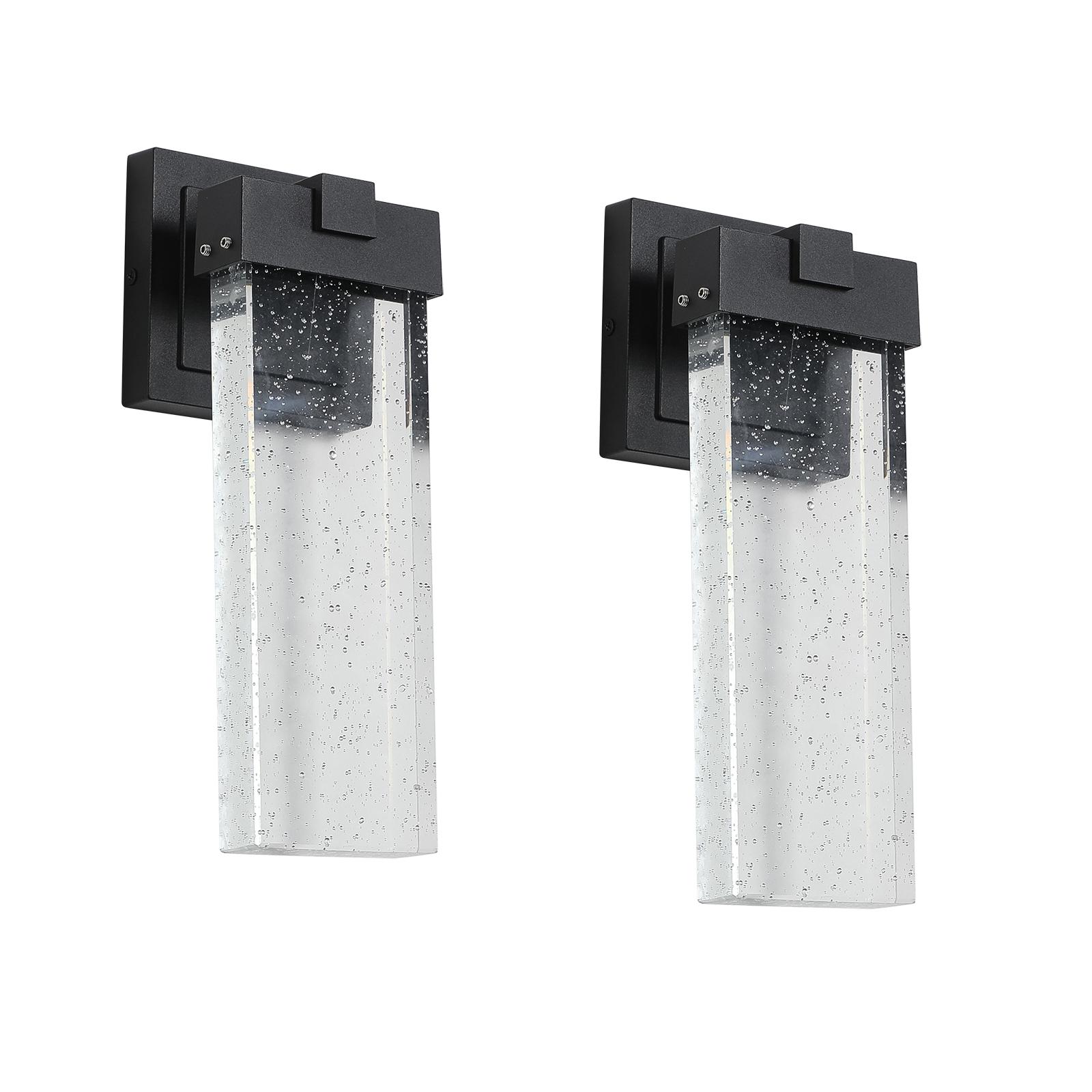 Bayfeve BFJSY-46A209 12.2-in H Black Integrated LED Outdoor Wall Light