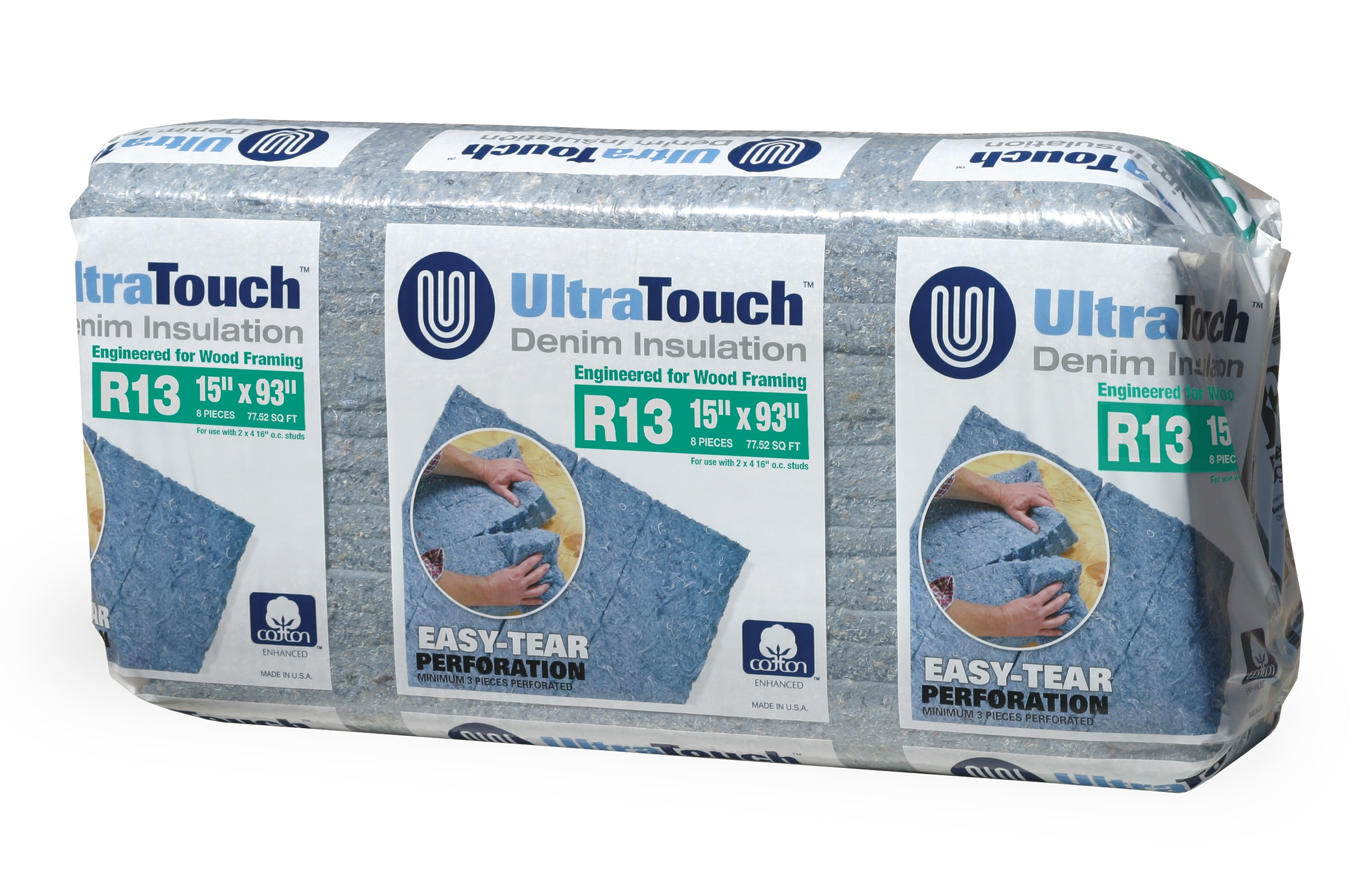 UltraTouch R- 13 Attic Wall 77.52-sq ft Unfaced Recycled Denim