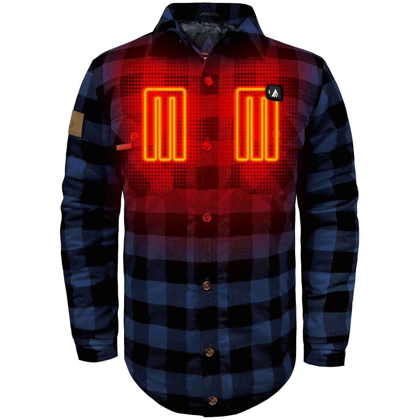 ActionHeat AH-WTOP-5V-B-M Adult Unisex Blue/Black Medium Weight Heated Jacket (Medium)