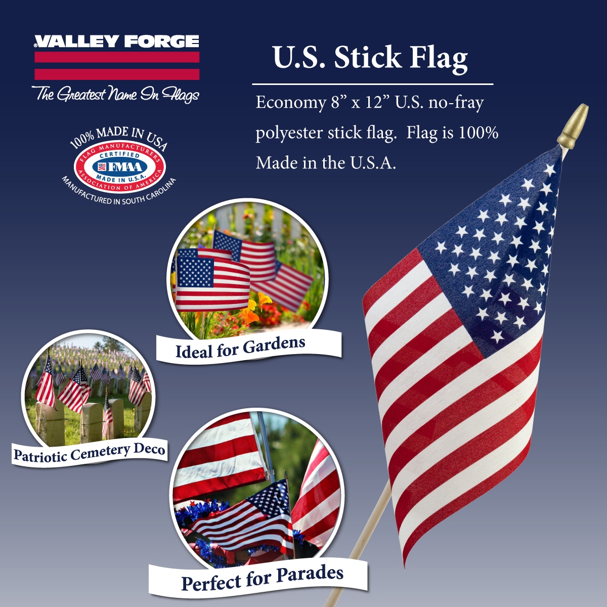 Valley Forge Flag USE8L Decorative-Banner-Flags - View #3