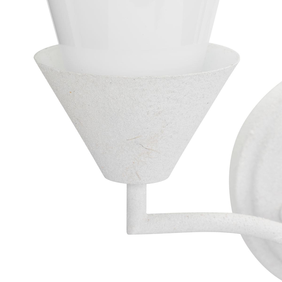 Pinellas White Plaster 3-Light Modern Vanity Fixture