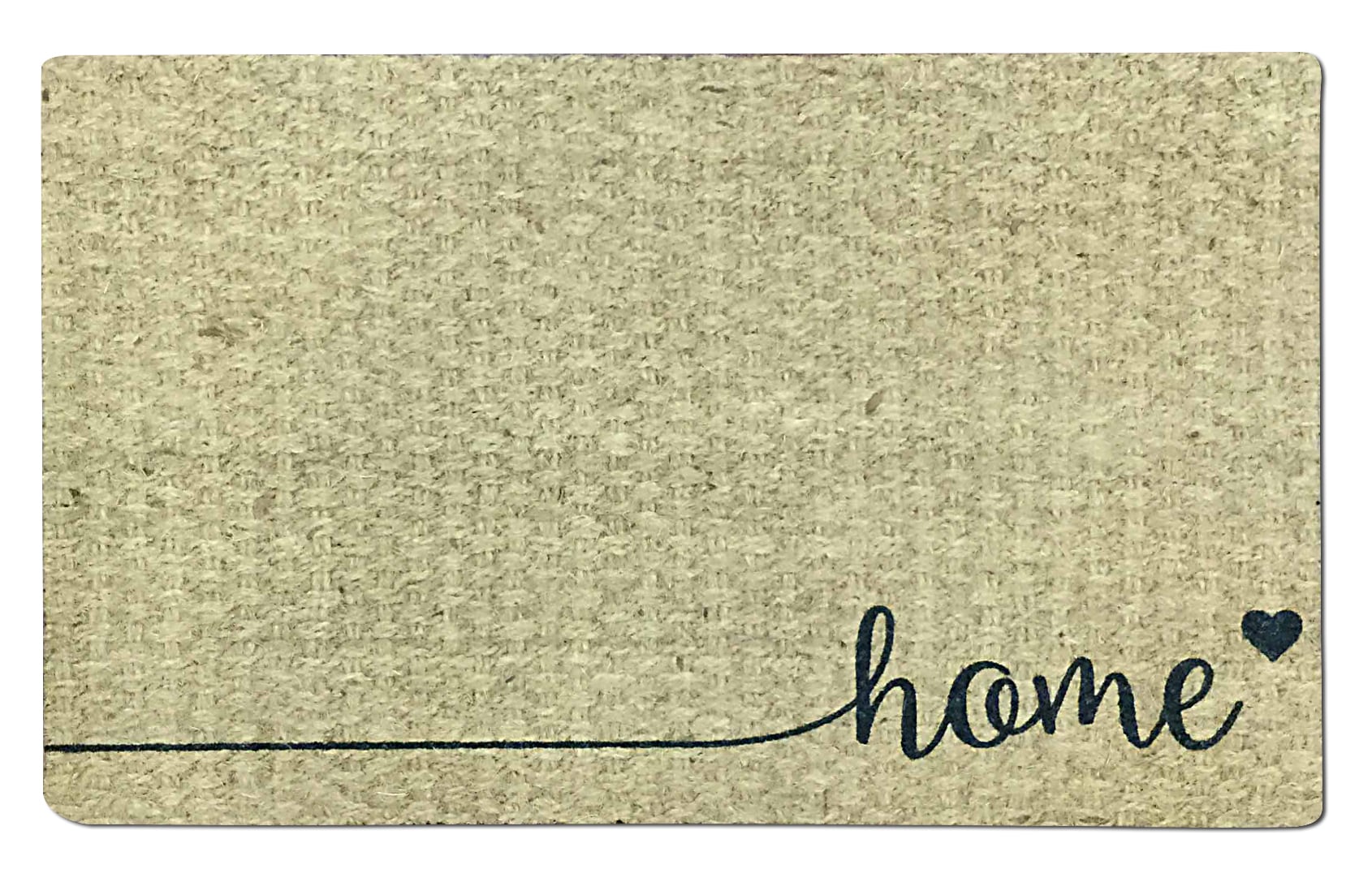 J&V TEXTILES PN10 1-1/2-ft x 2-1/2-ft Tan Coir Rectangular Outdoor Decorative Door mat