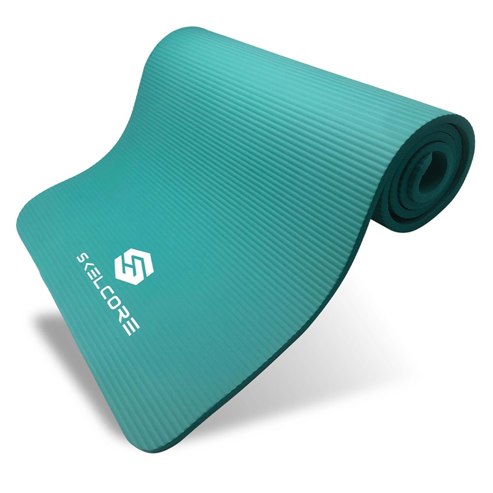 Skelcore Skelcore 72-in Extra Long Thick Exercise Mat with Carrying Strap -  Teal