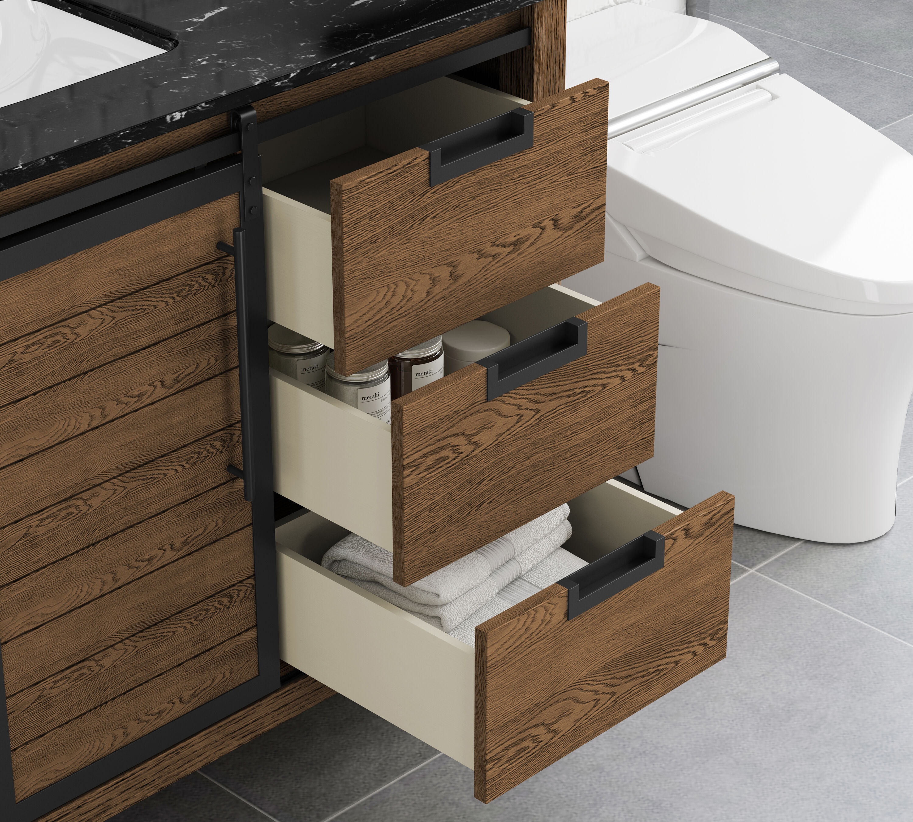 allen + roth TJ-0113V3622BR Bath-Vanity-Combo - View #9
